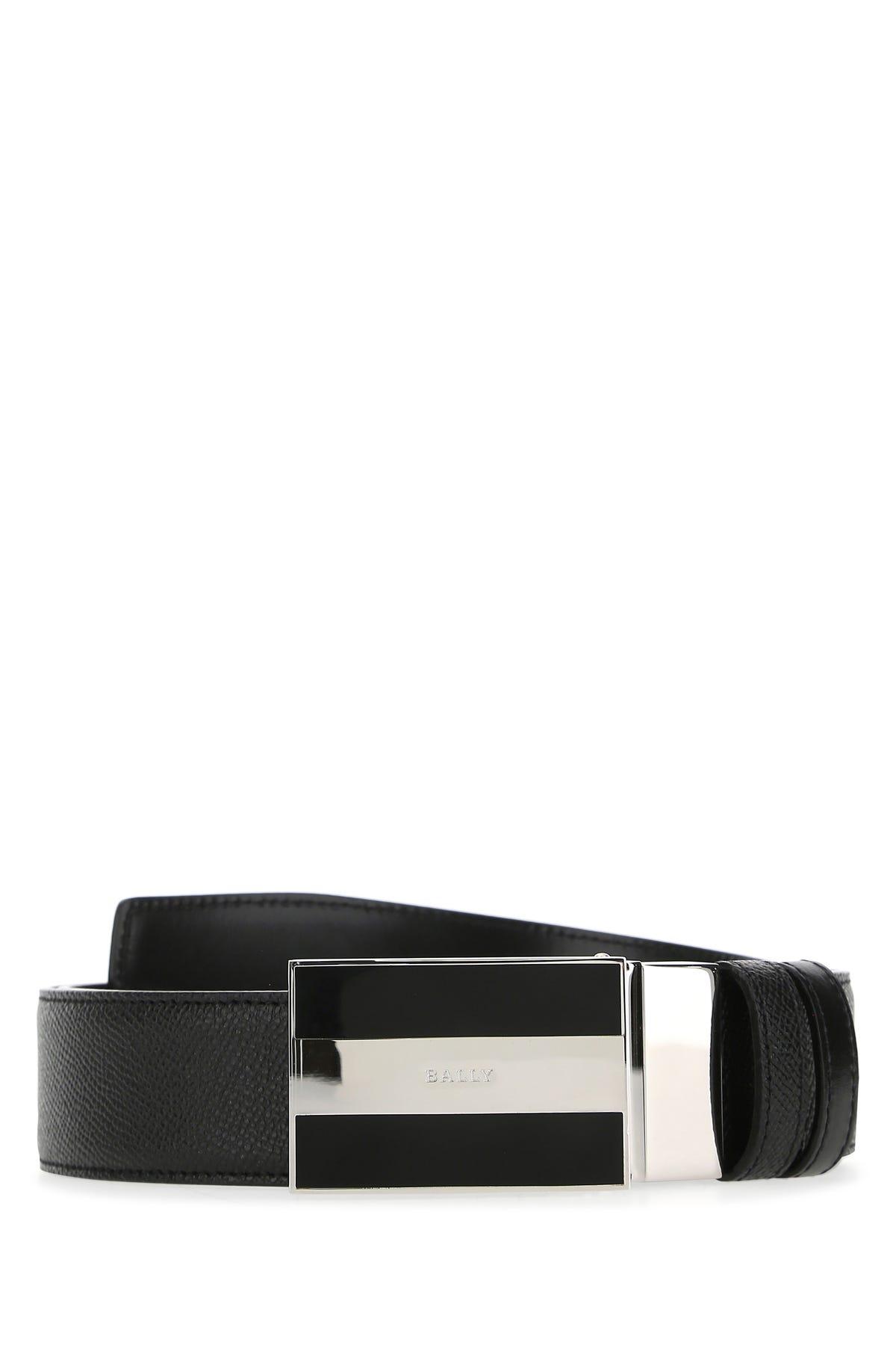 Bally Black Leather Bogart Reversible 