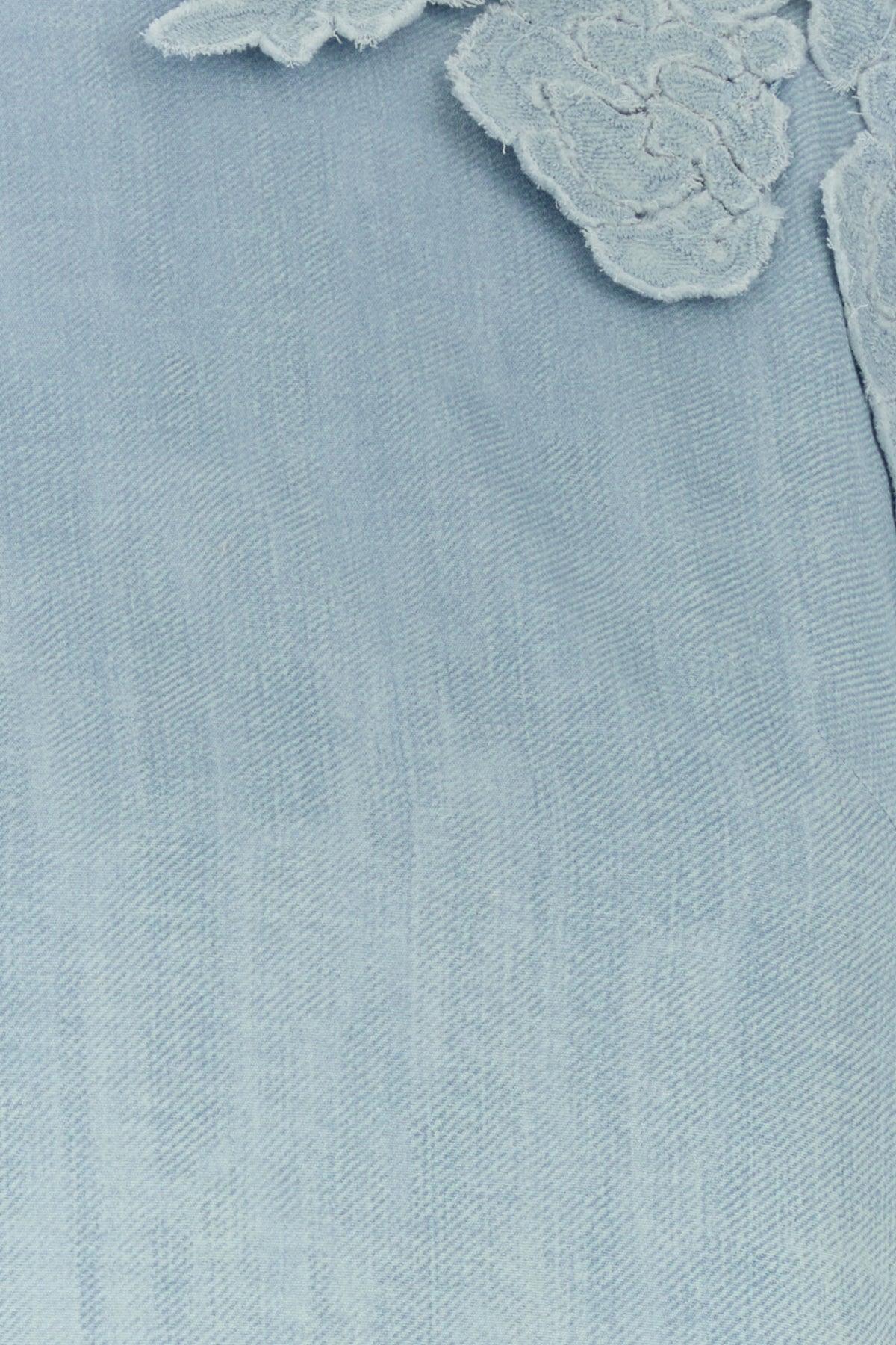 ワンピース ERMANNO SCERVINO Light blue viscose mini dress Ermanno Scervino Light Viscose Mini Dress in Blue | Lyst