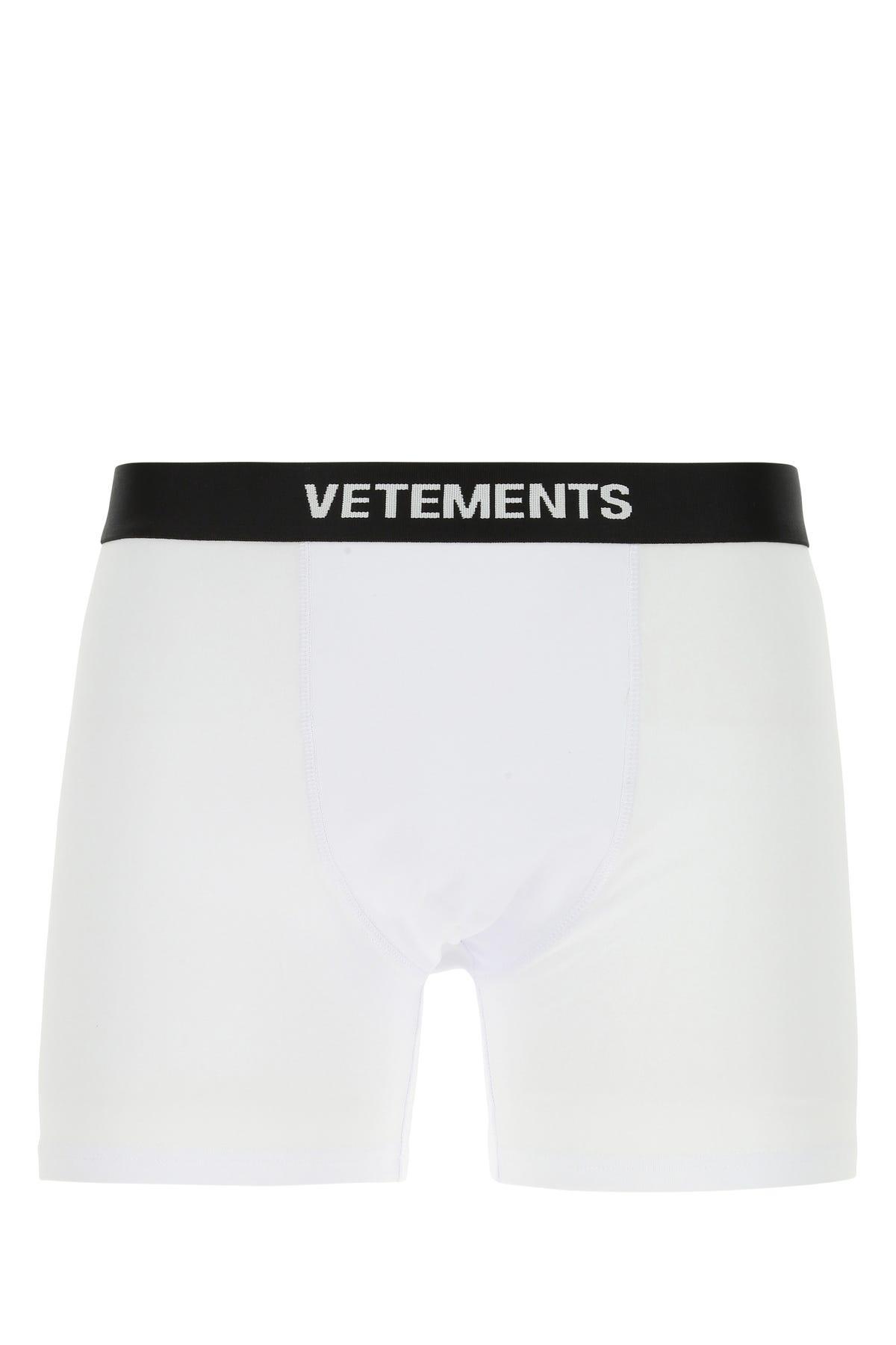 Vetements White Stretch Cotton Boxer in Black for Men