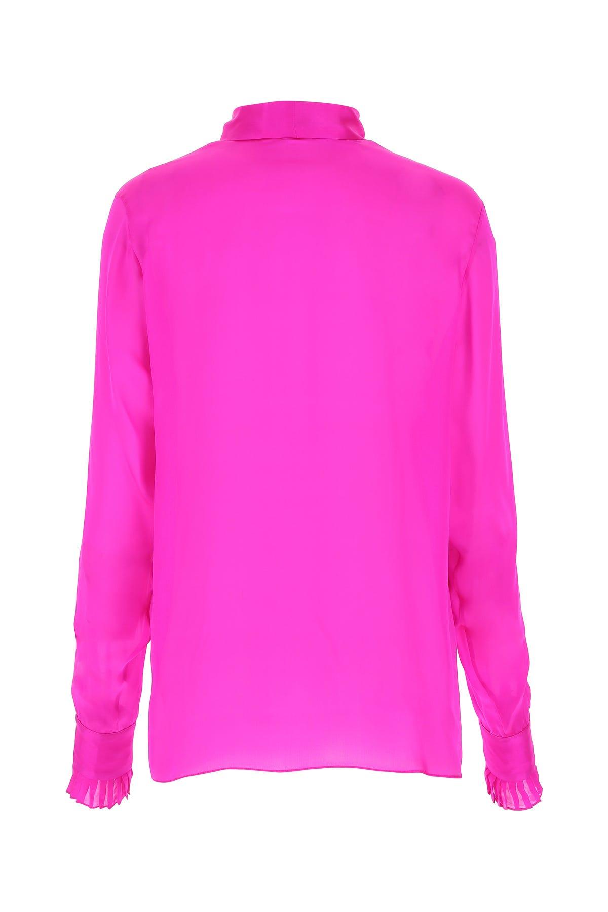 Alexandre Vauthier Fuchsia Satin Blouse 