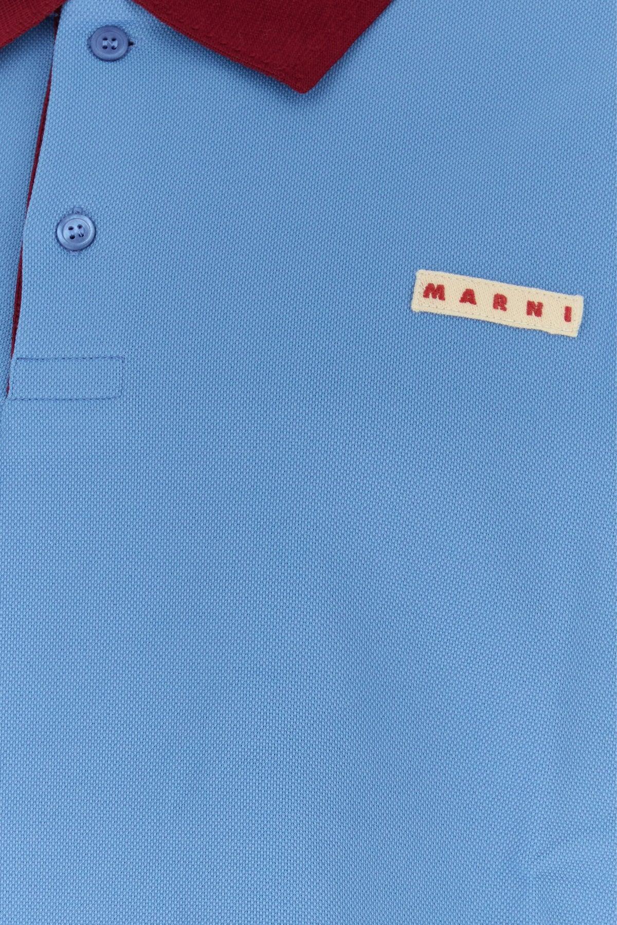 ポロシャツ Marni Cerulean Blue Piquet Polo Shirt Cerulean blue piquet polo shirt MARNI (POMU0045LXUTC492)