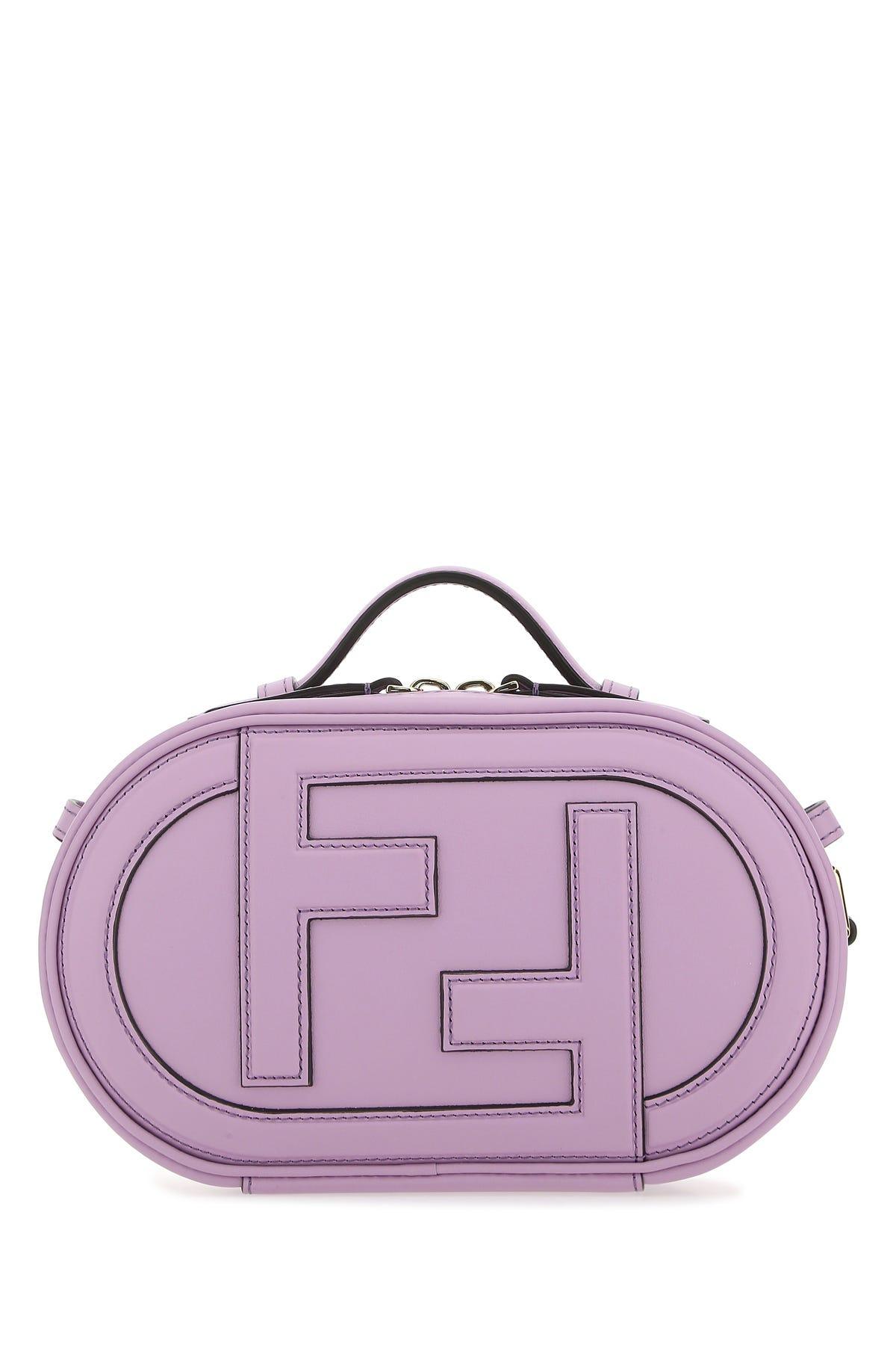 FENDI Baguette Purple Embossed Velvet Bag