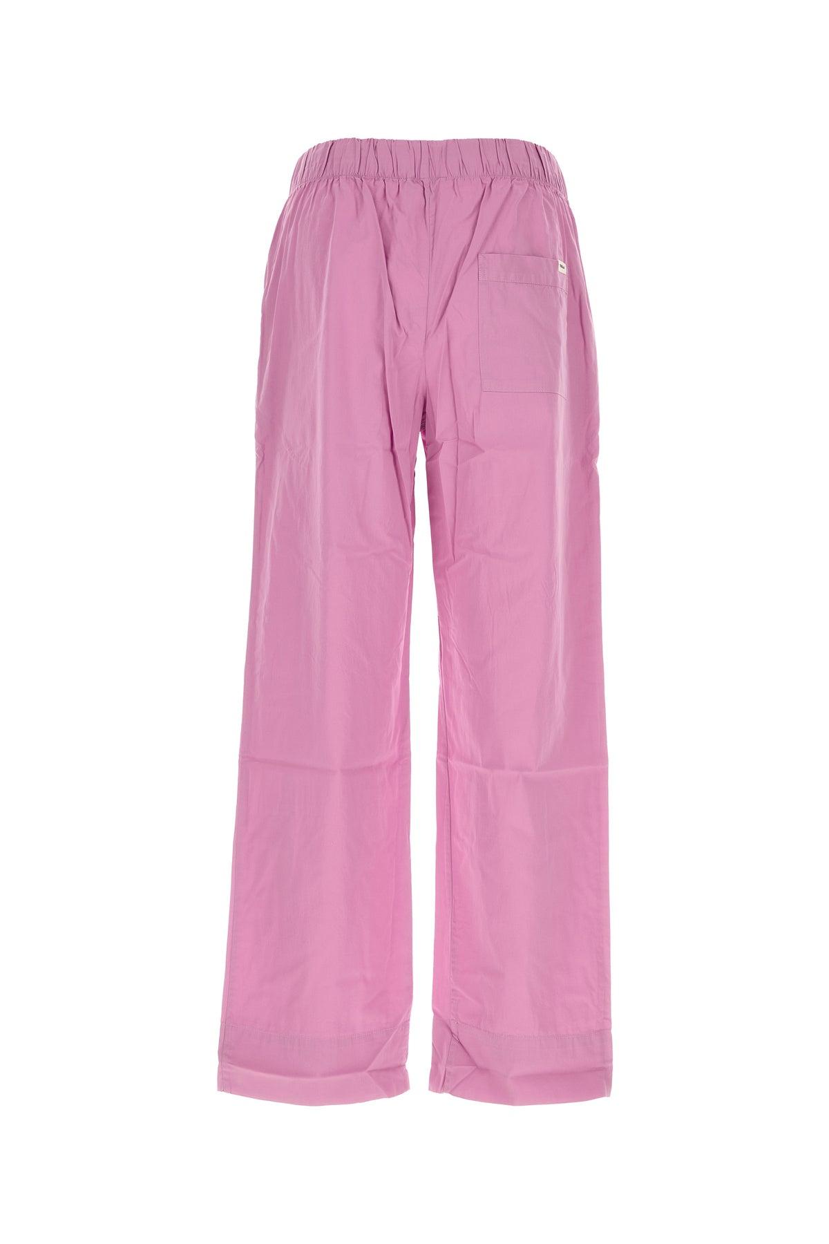 パンツ TEKLA Dark pink cotton pyjamas pant Tekla_Poplin_Sleepwear_Pants_L