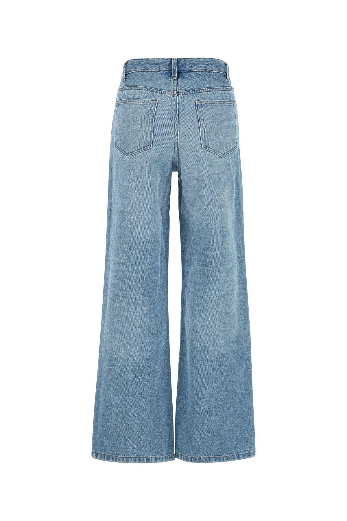 A.P.C. Denim Elisabeth Wide-Leg Jeans in Blue | Lyst