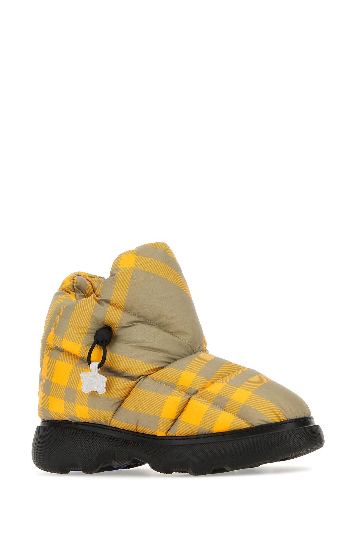 Burberry Check Pillow Boots in Yellow for Men Lyst