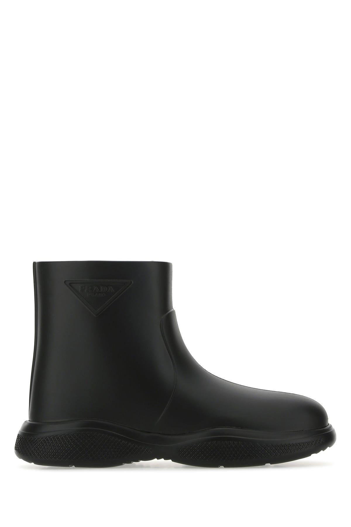 Prada Rubber Boots in Black | Lyst