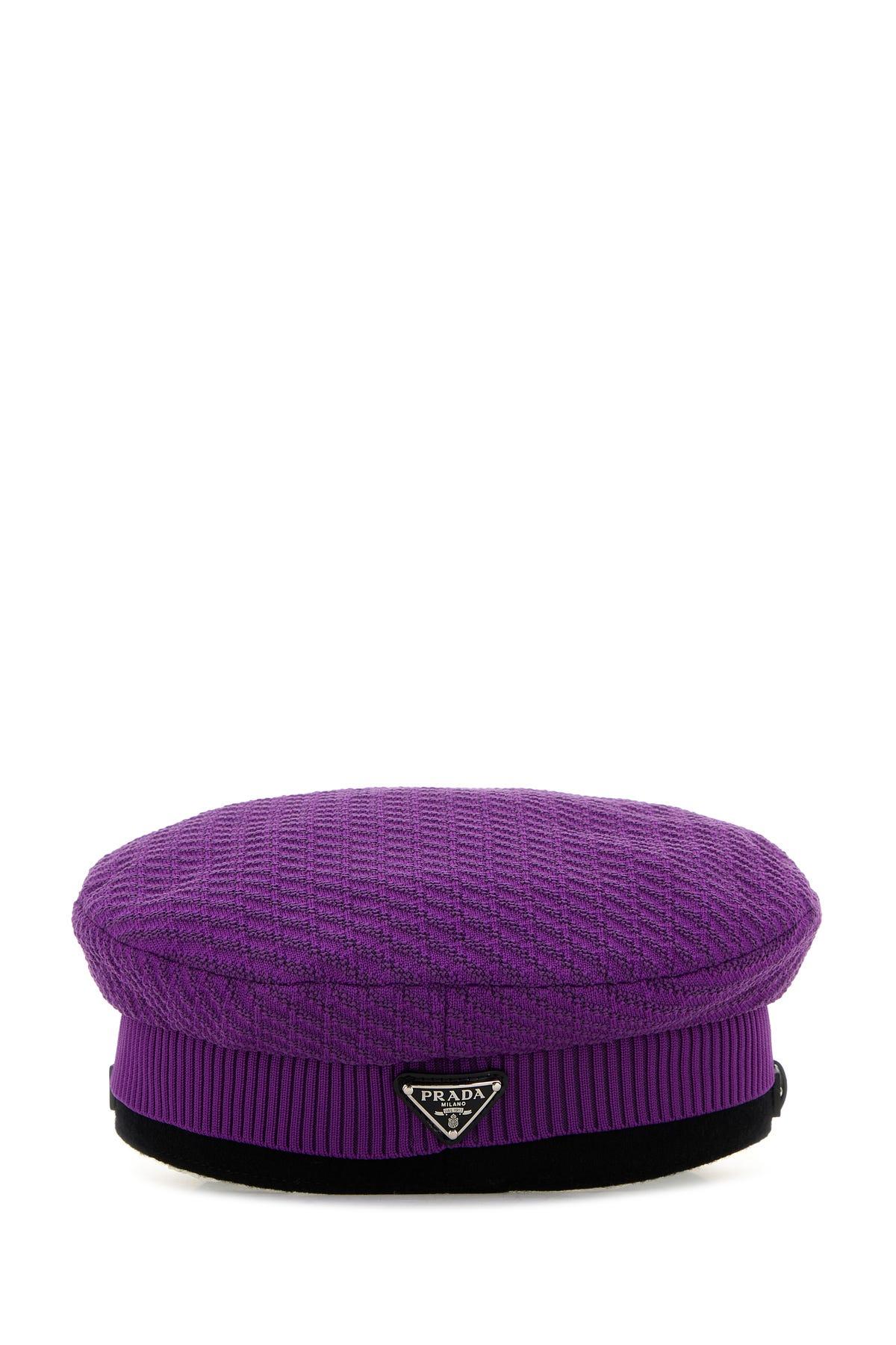 Prada Stretch Nylon Baker Boy Hat in Purple for Men | Lyst