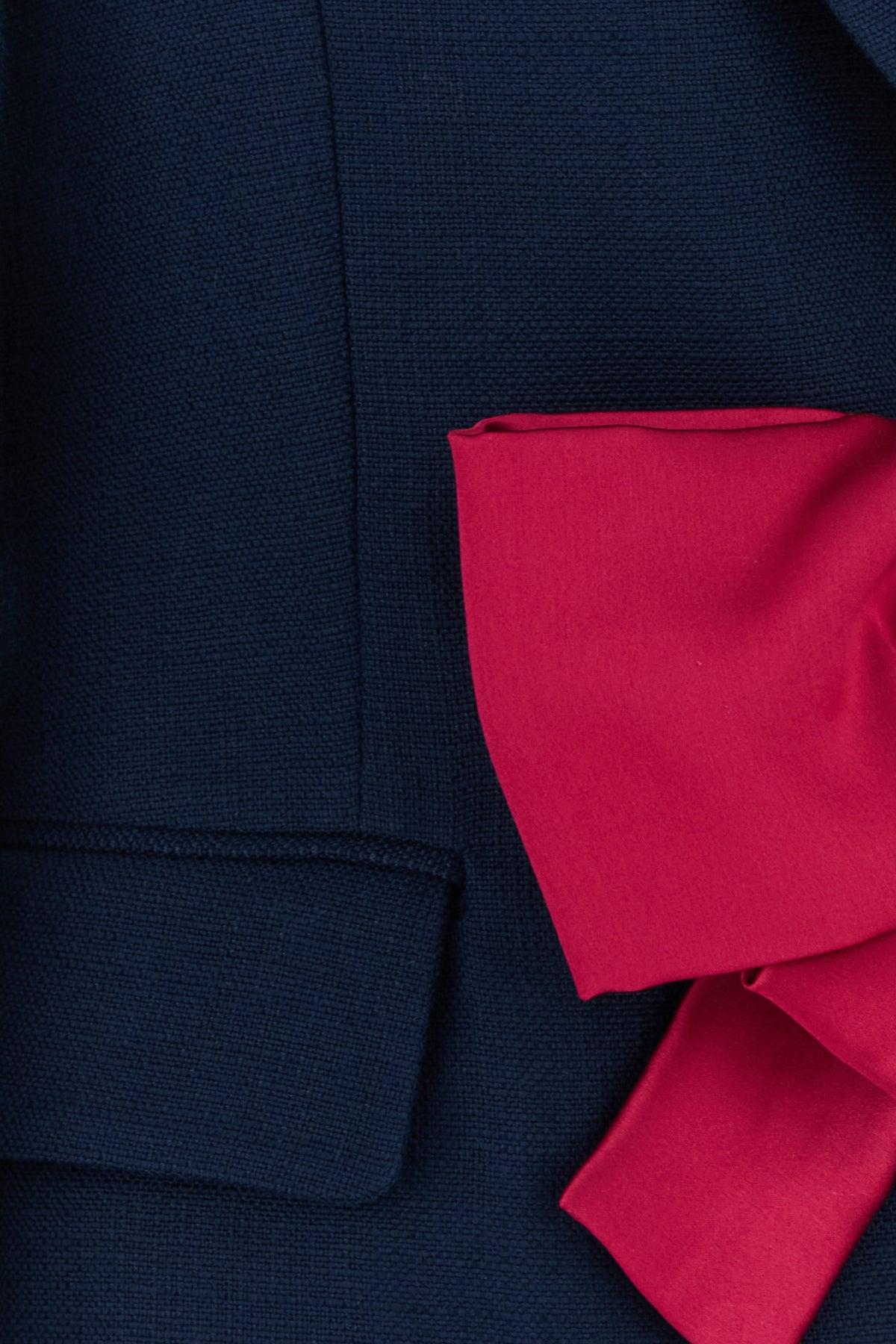 Valentino Garavani Navy Blue Viscose Blazer | Lyst