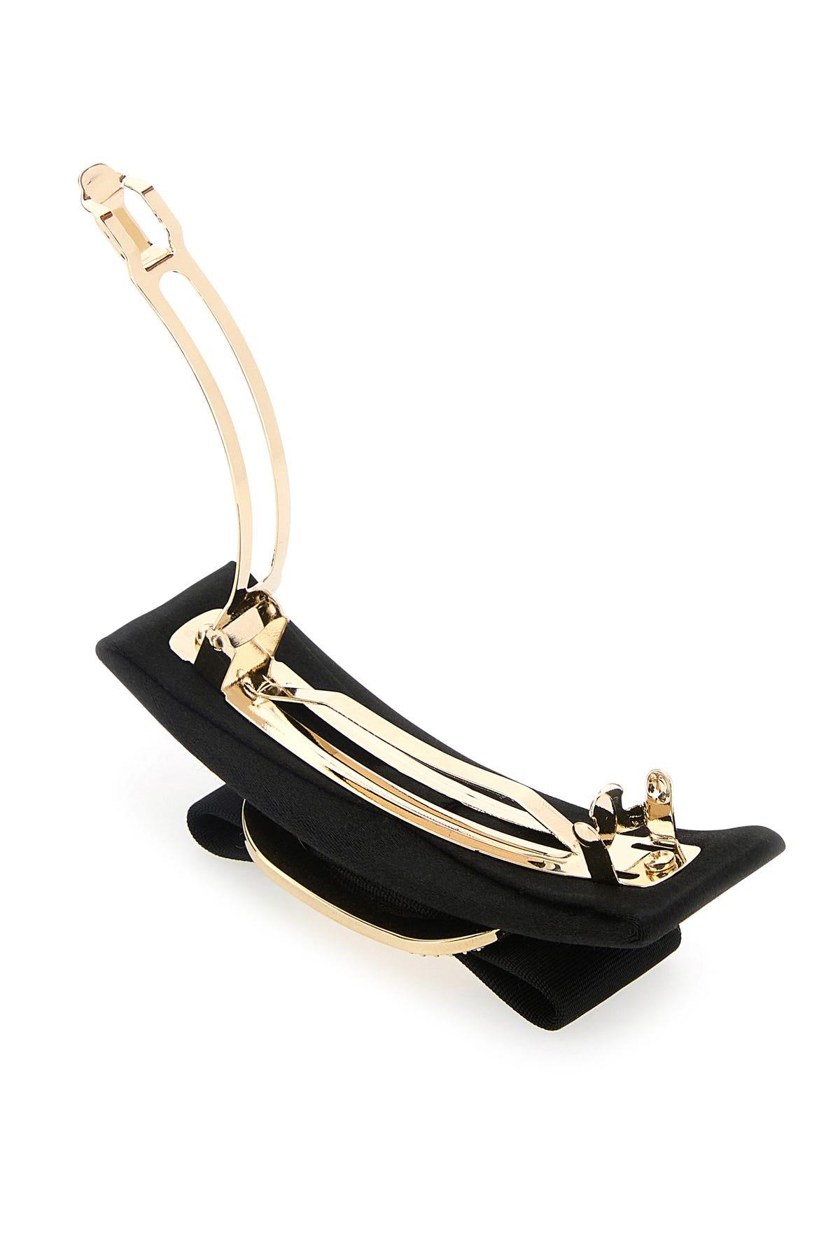 【関税&送料込】Salvatore Ferragamo Black Fabric Hair Clip Hair Accessories: Headbands, Clips | Ferragamo US