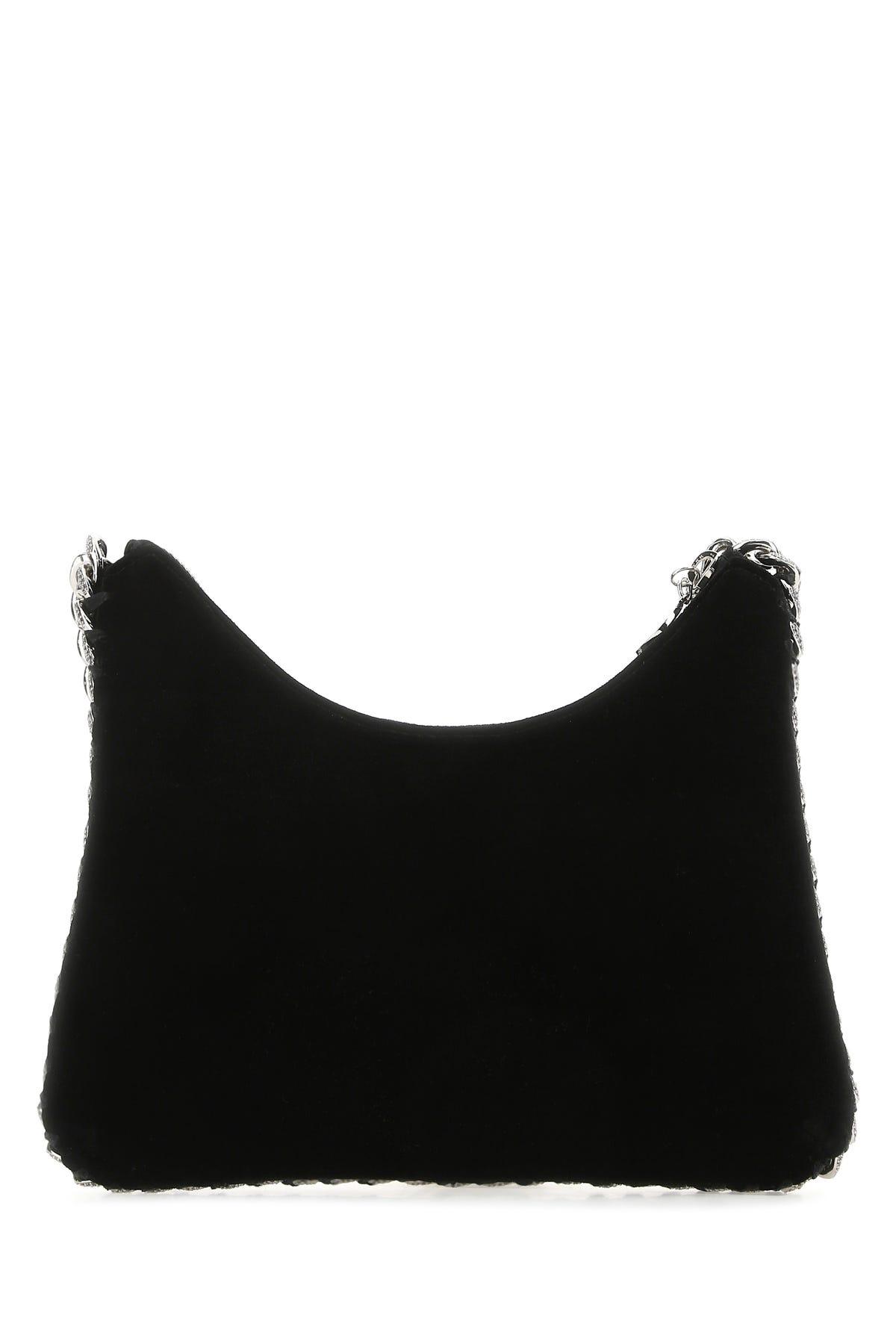 Stella McCartney Velvet Mini Falabella Shoulder Bag in Black | Lyst