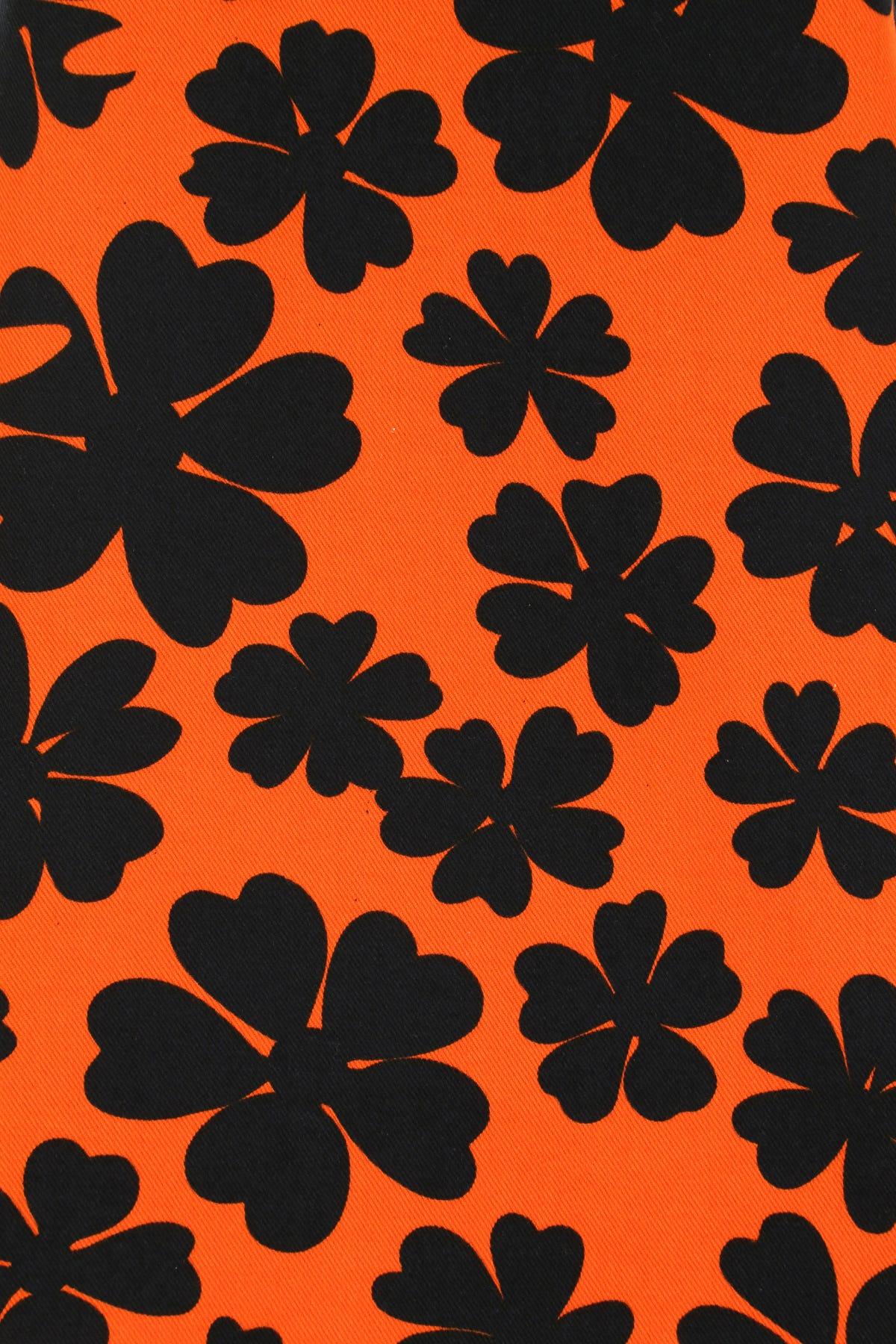 Miu Miu Printed Denim Oversize Dress in Floral (Orange) - Lyst