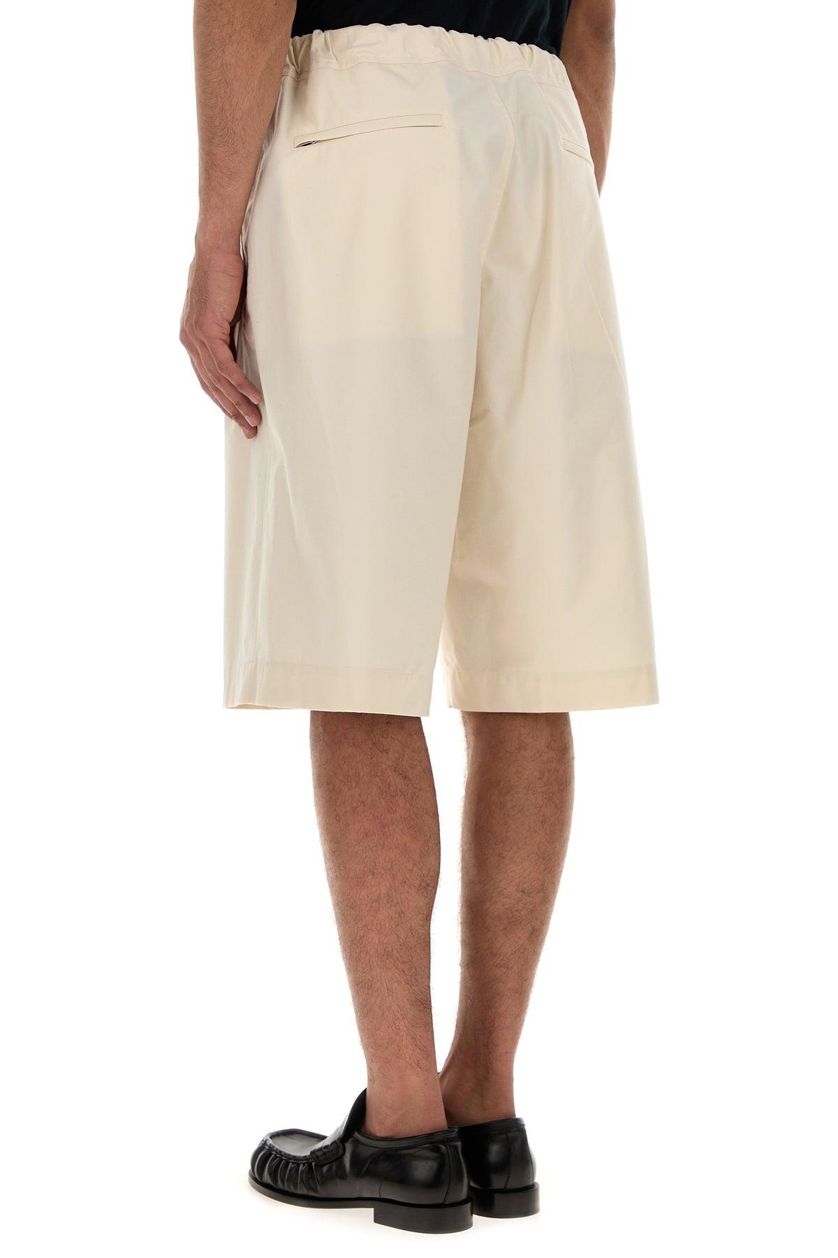 【関税&送料込】Jil Sander Ivory Cotton Bermuda Shorts Jil Sander Ivory Cotton Bermuda Shorts in Natural for Men | Lyst