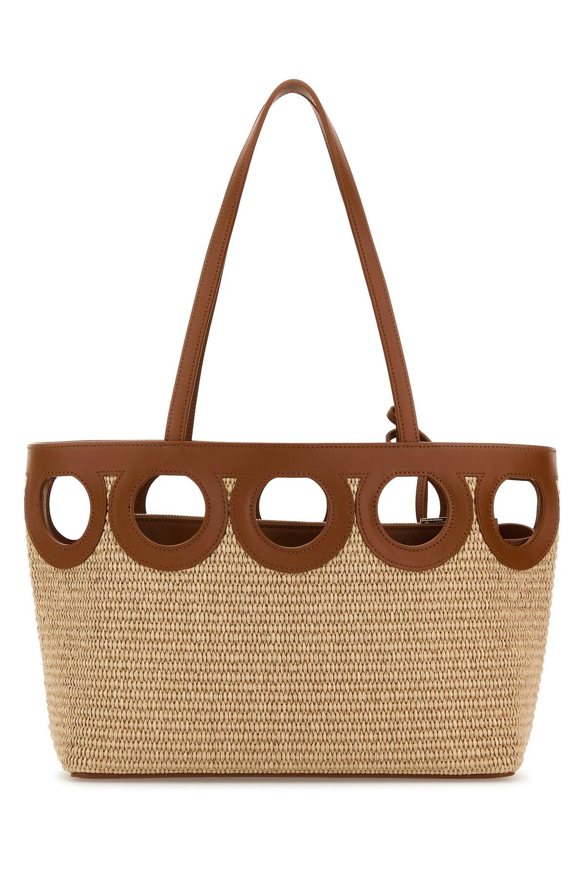 ferragamo--Raffia-Shopping-Bag