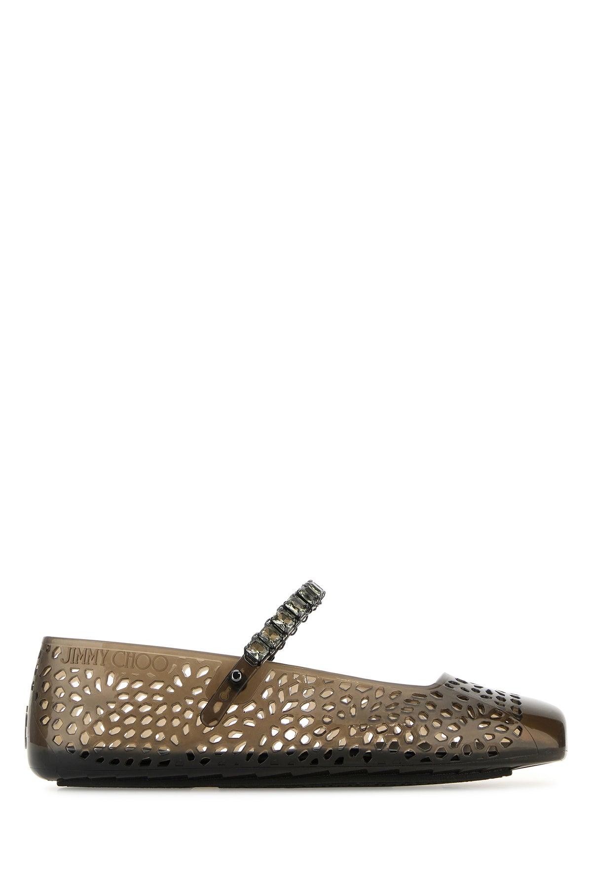 【関税&送料込】Jimmy Choo Slate Rubber The Jelly Ballerinas Jimmy Choo Slate Rubber The Jelly Ballerinas in White | Lyst