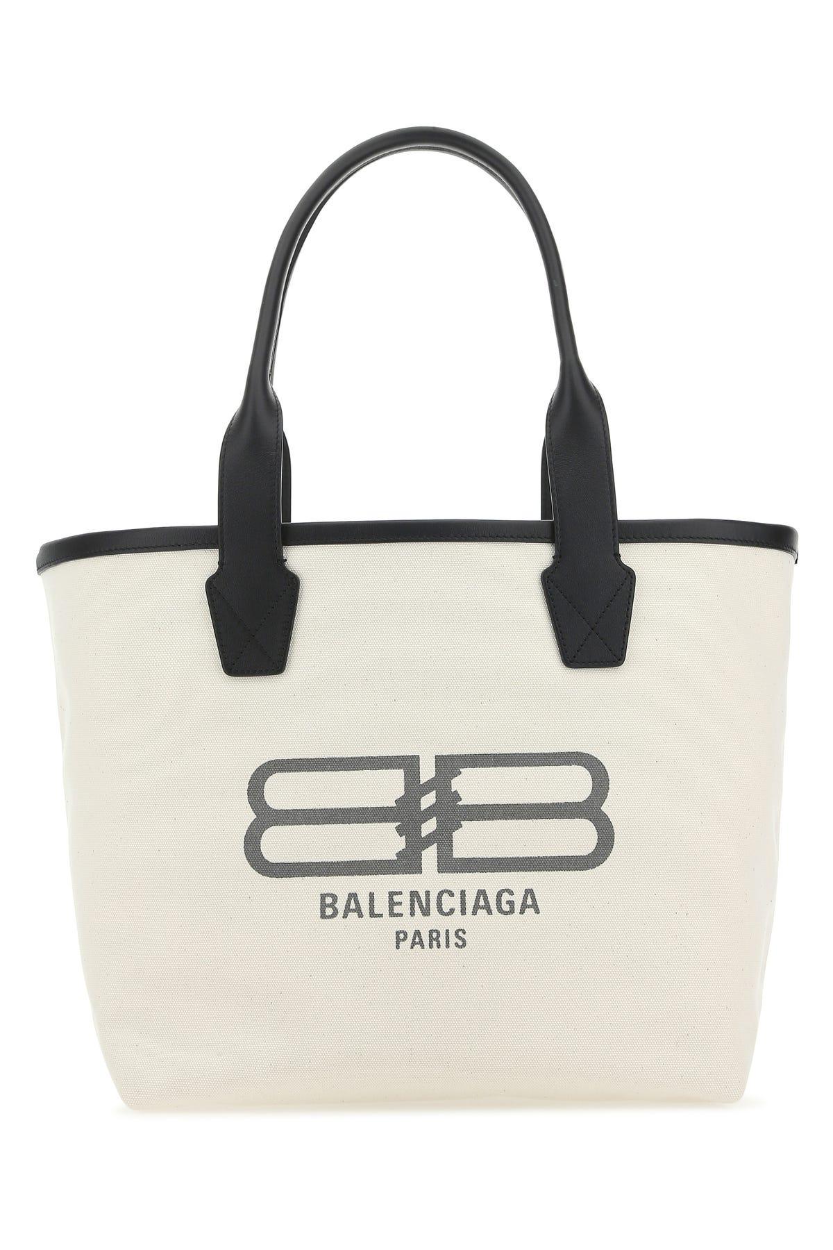 Balenciaga Ivory Canvas Jumbo Shopping Bag in White | Lyst
