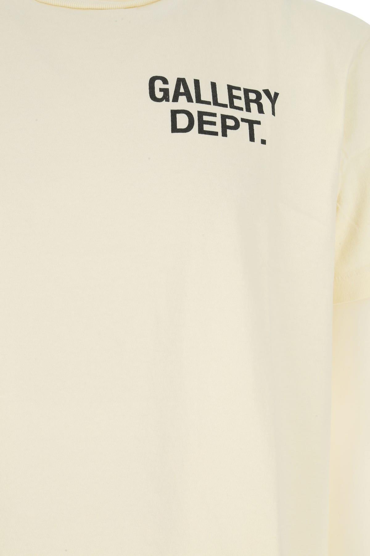 GALLERY DEPT. Cream Cotton T-shirt in Yellow for Men | Lyst