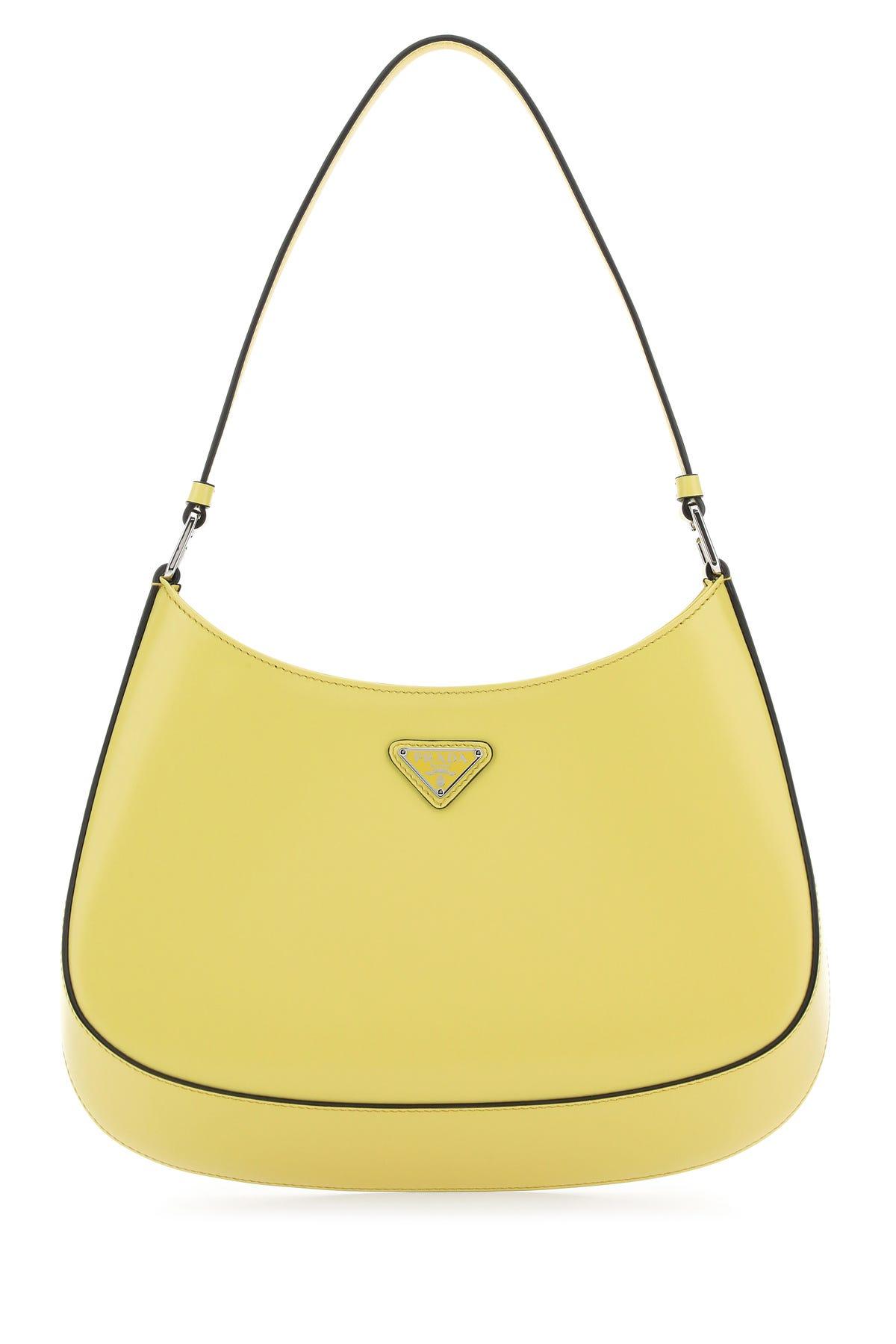 Prada Cleo Brushed Leather Shoulder Bag - Yellow – Amuze