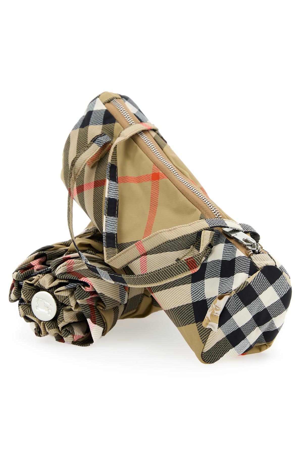 Burberry Um Check Umbrella W Bag in Natural Lyst UK
