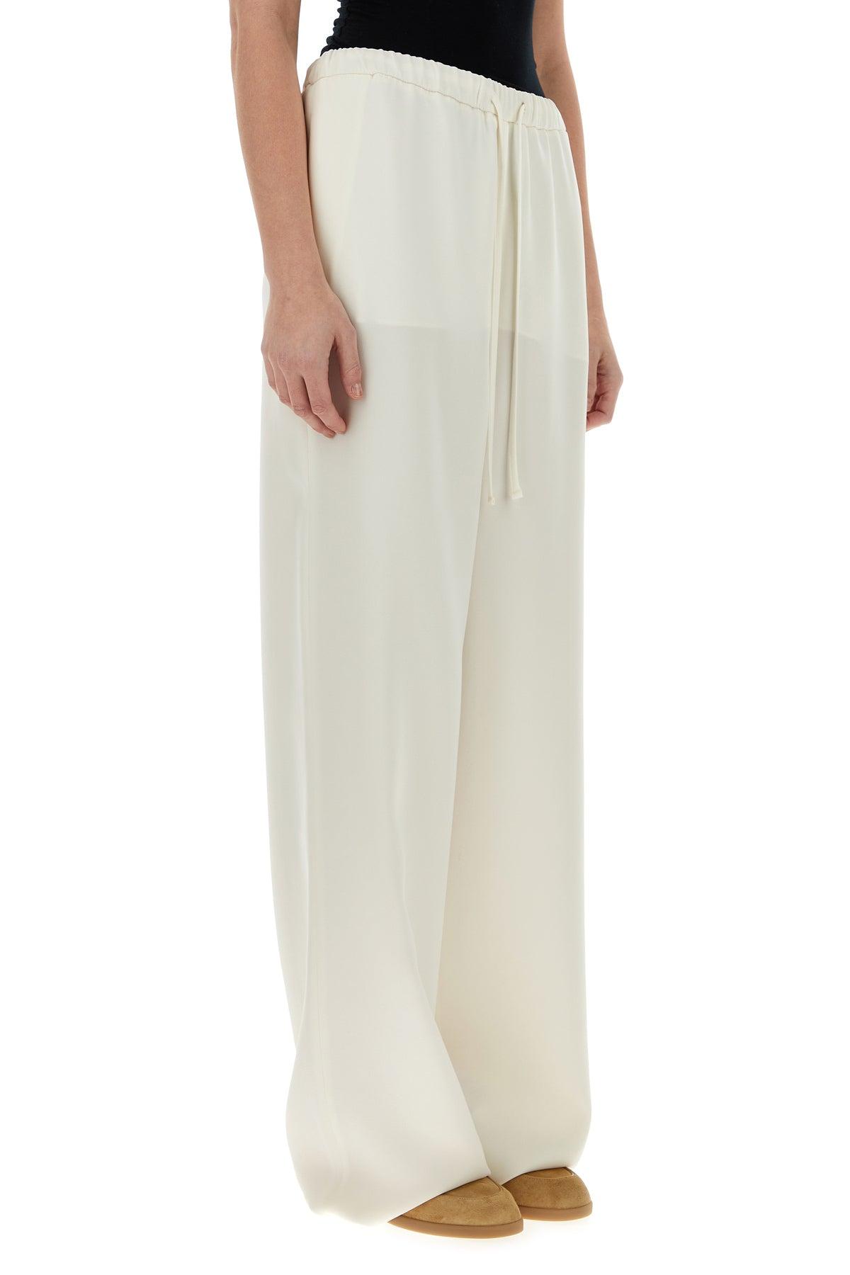 Valentino Garavani Ivory Cady Couture Wide-leg Pant in White
