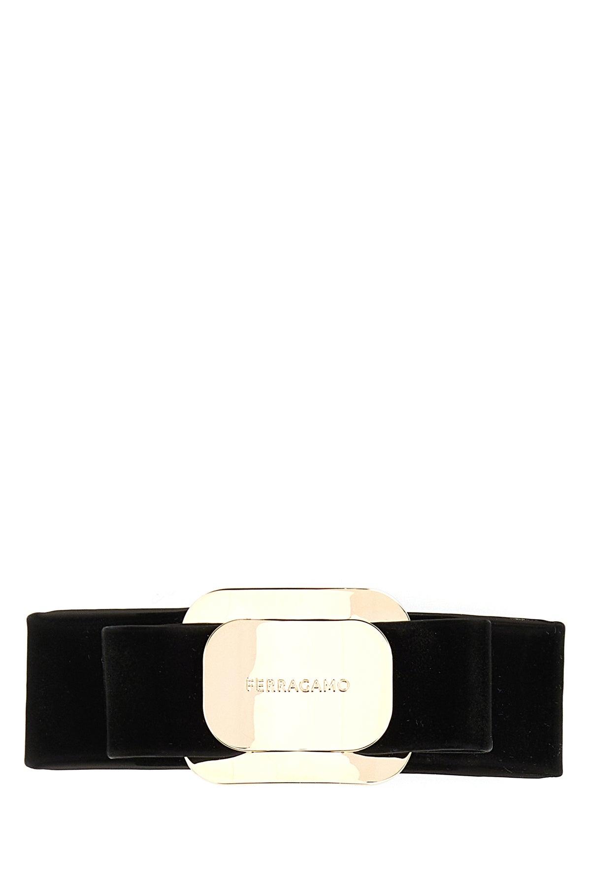 ファッション雑貨・小物その他 FERRAGAMO BLACK COTTON HAIR ACCESSORIES Cloth hair accessory Salvatore Ferragamo Black in Cloth