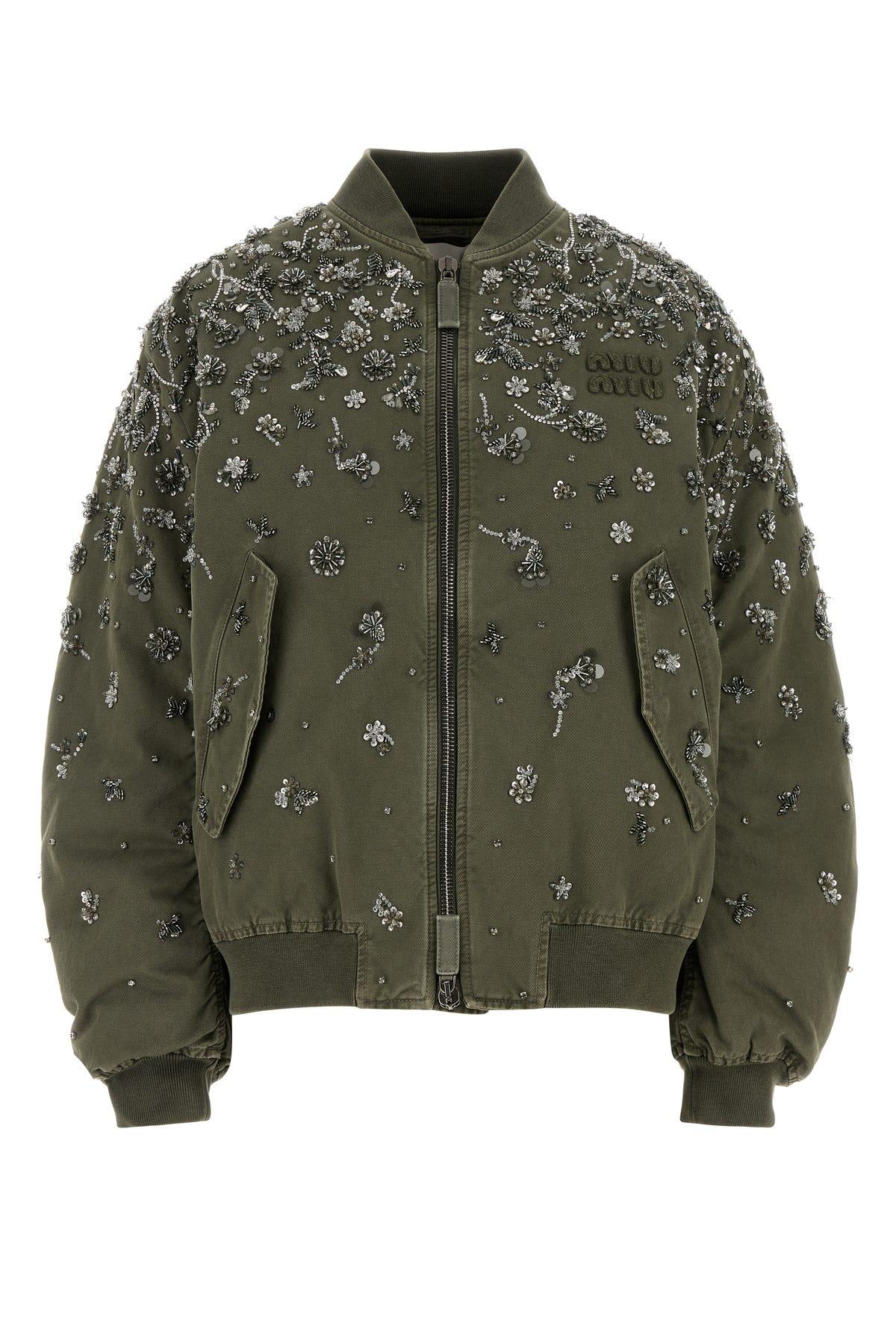 Miu Miu Jackets in Green | Lyst UK