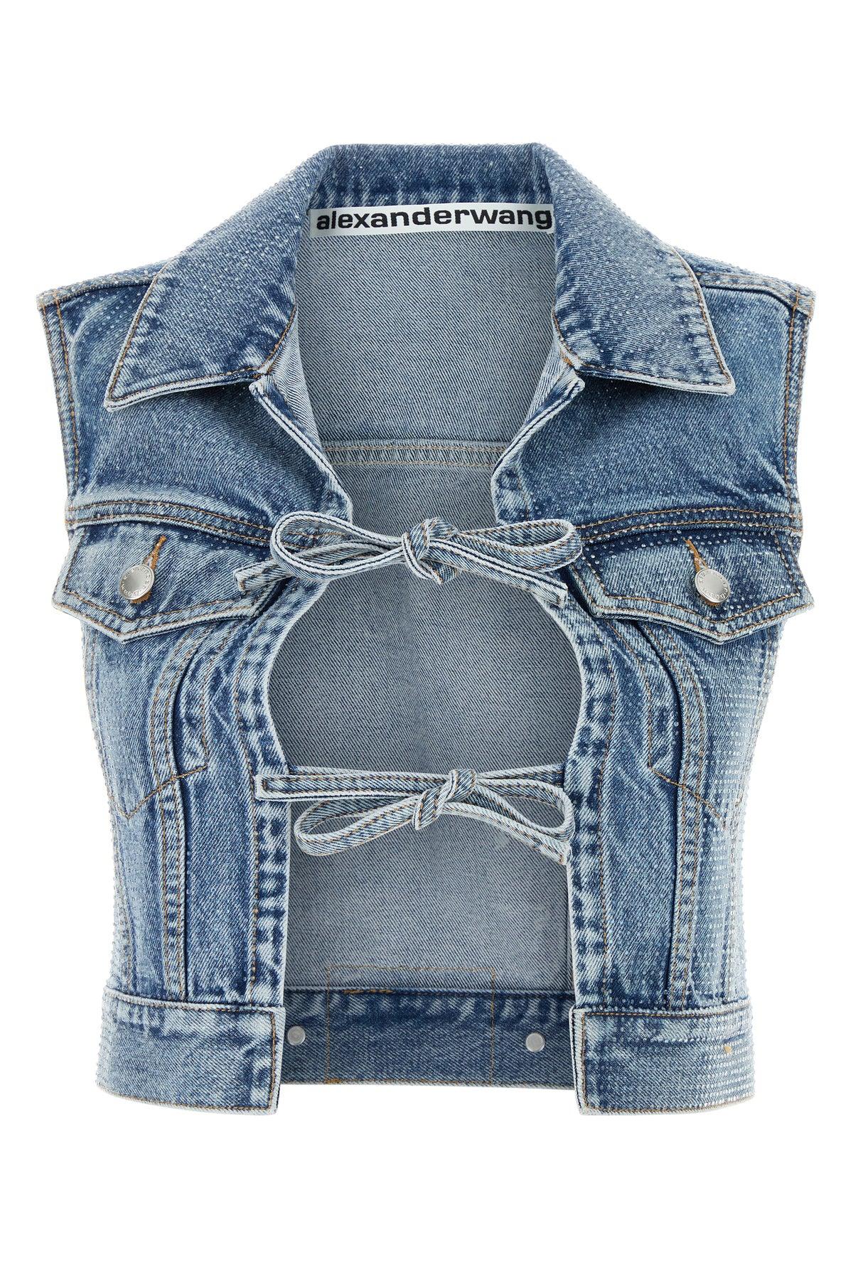 【関税&送料込】Alexander Wang Embellished Denim Vest Alexander Wang Embellished Denim Vest | italist
