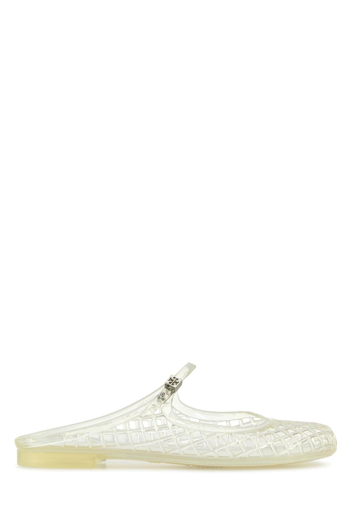 【関税&送料込】Tory Burch Transparent Rubber Mellow Slipper Tory Burch Transparent Rubber Mellow Slippers in White | Lyst