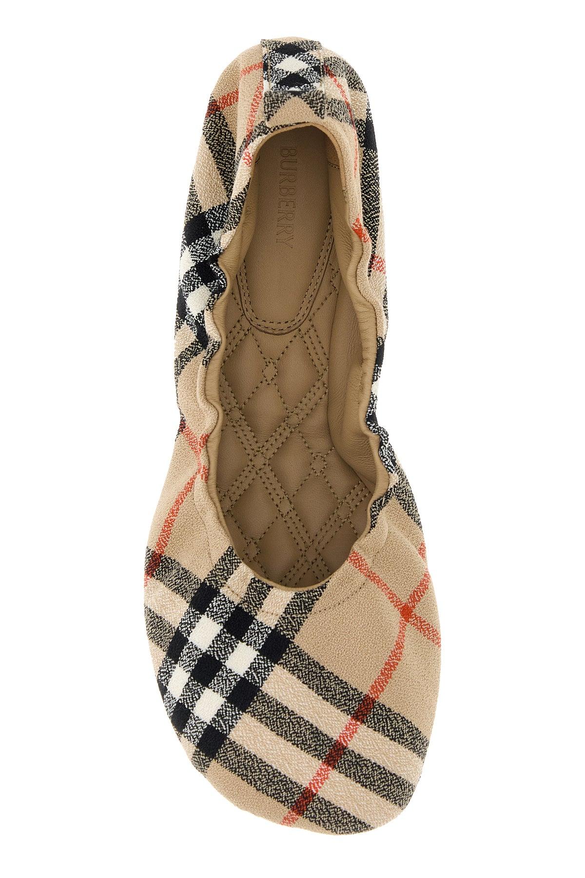 Burberry Embroidered Fabric Ballerinas in White | Lyst UK