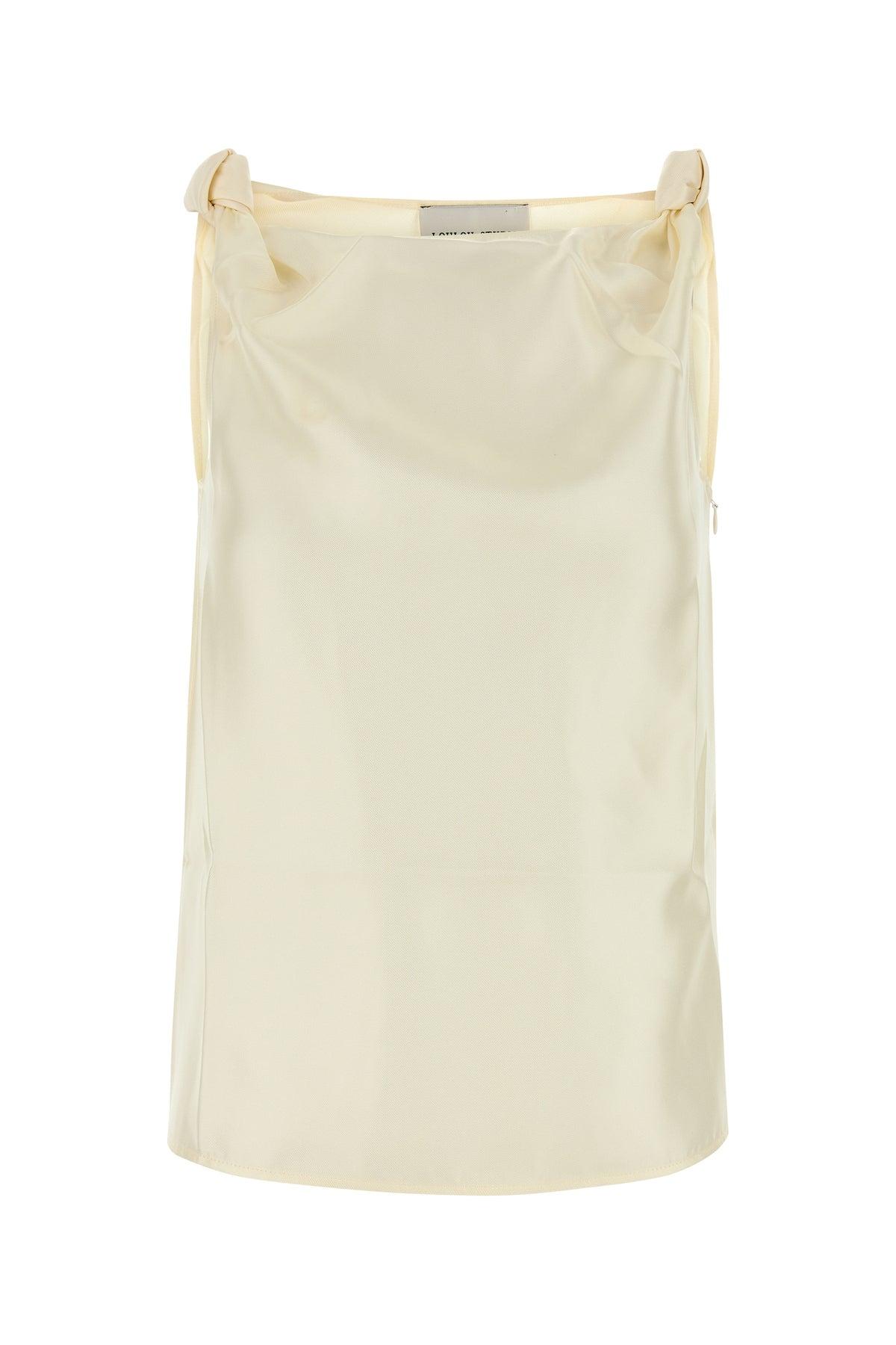 Tシャツ・カットソー Loulou Studio SS25 Ivory twill Remy top (REMY SOFTVANILLA) Loulou Ivory Twill Remy Top in Natural | Lyst