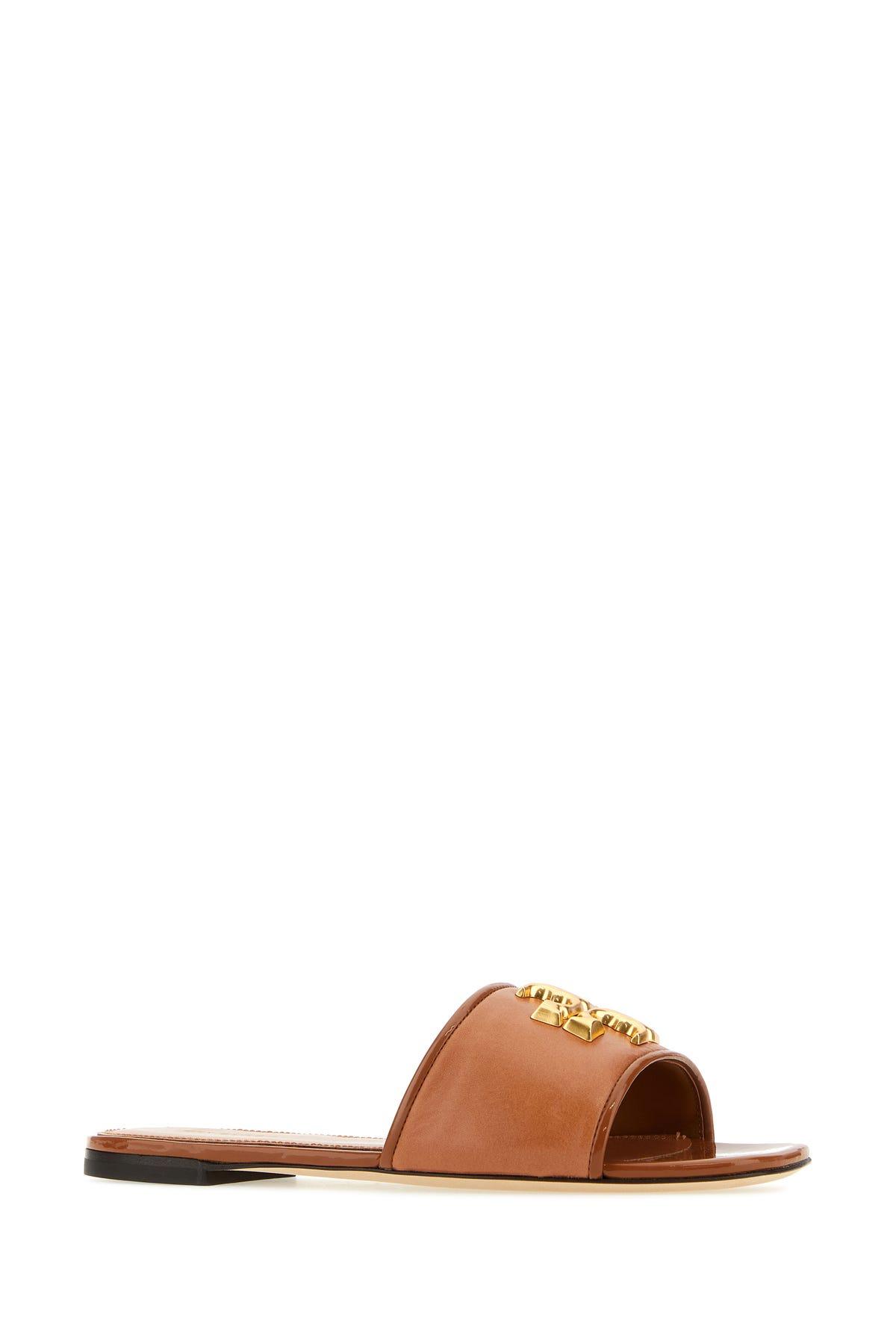 Tory Burch Slippers in Brown | Lyst