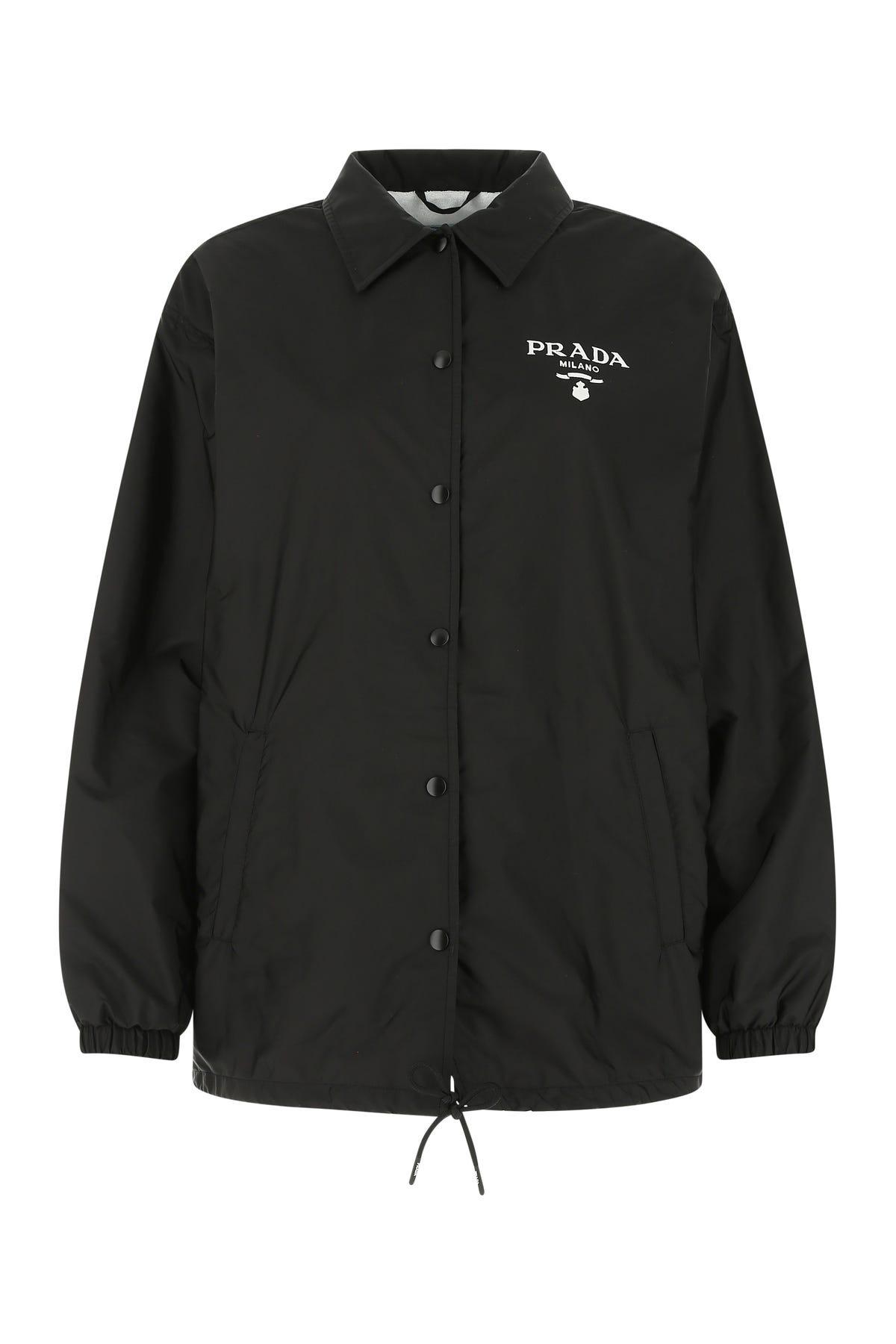 Prada Synthetic Re-nylon Jacket in Black | Lyst