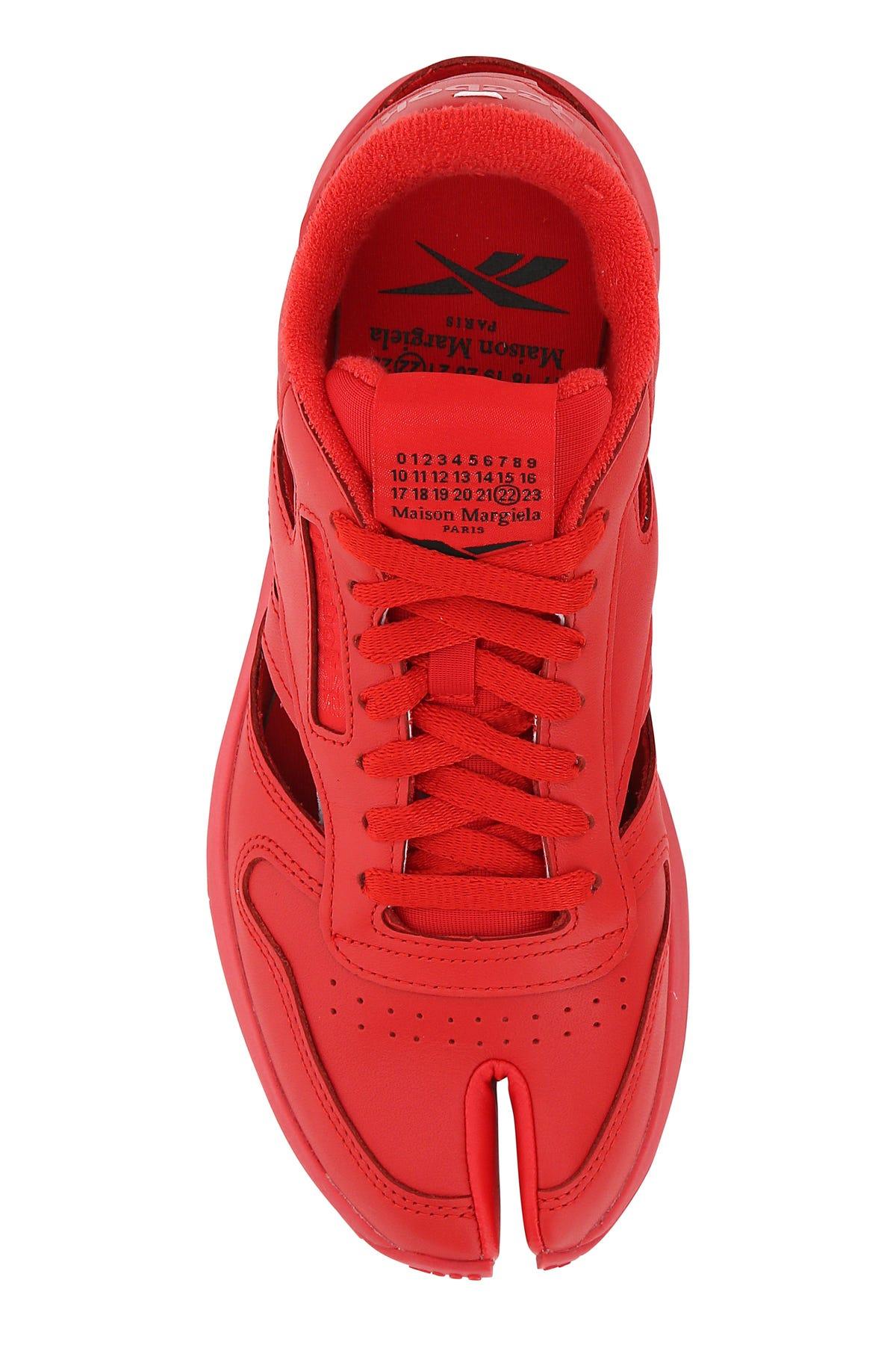 Maison Margiela Leather Tabi Classic 1985 Sneakers in Red for Men 