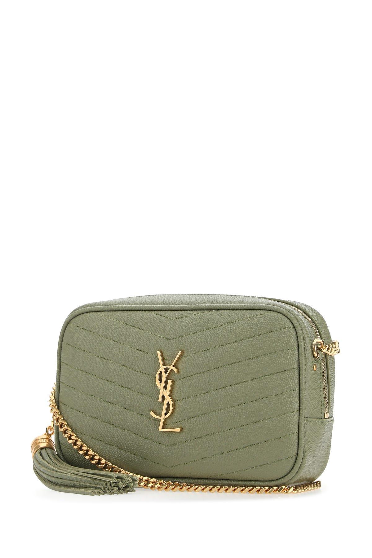 Lou Mini Leather Crossbody Bag in Black - Saint Laurent