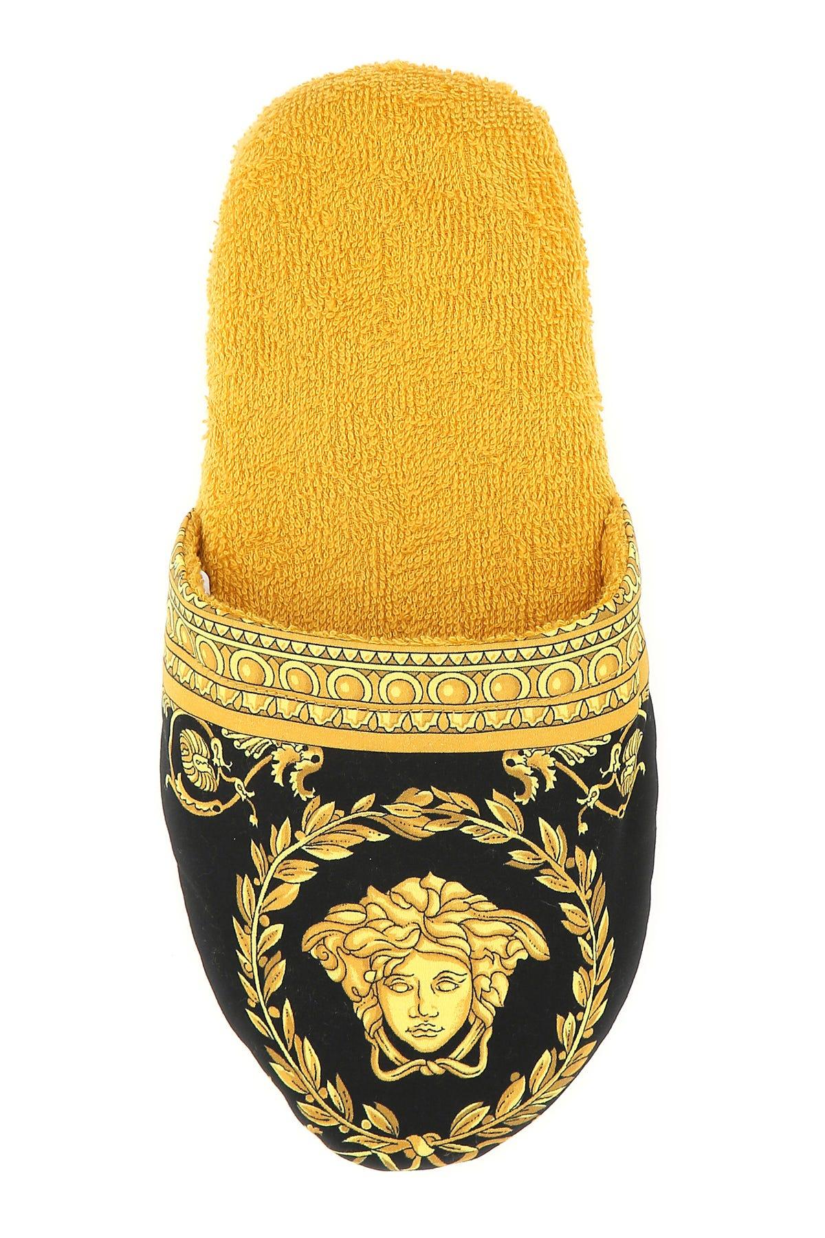 Versace Cotton Slippers in Yellow | Lyst