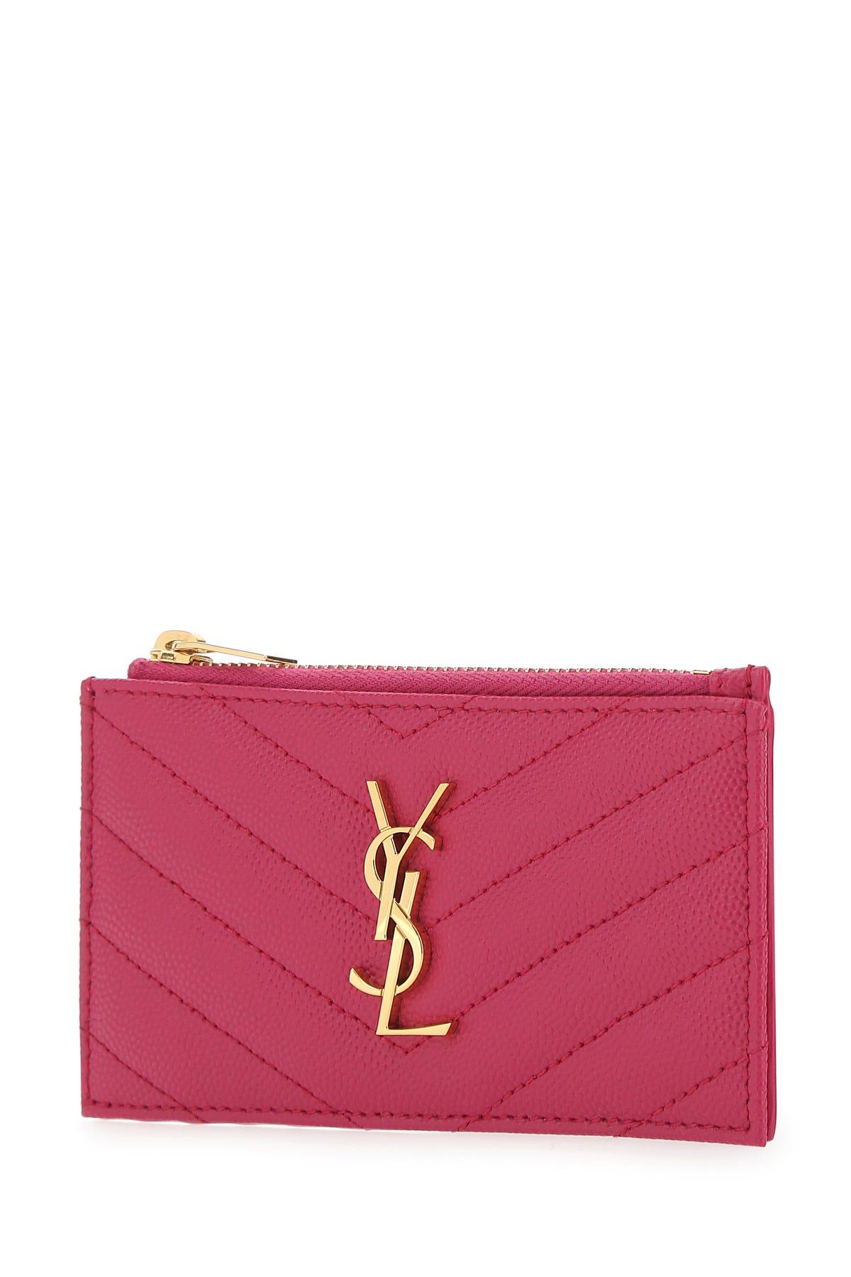 LOUIS VUITTON Monogram Zipped Card Holder Fuchsia 242227