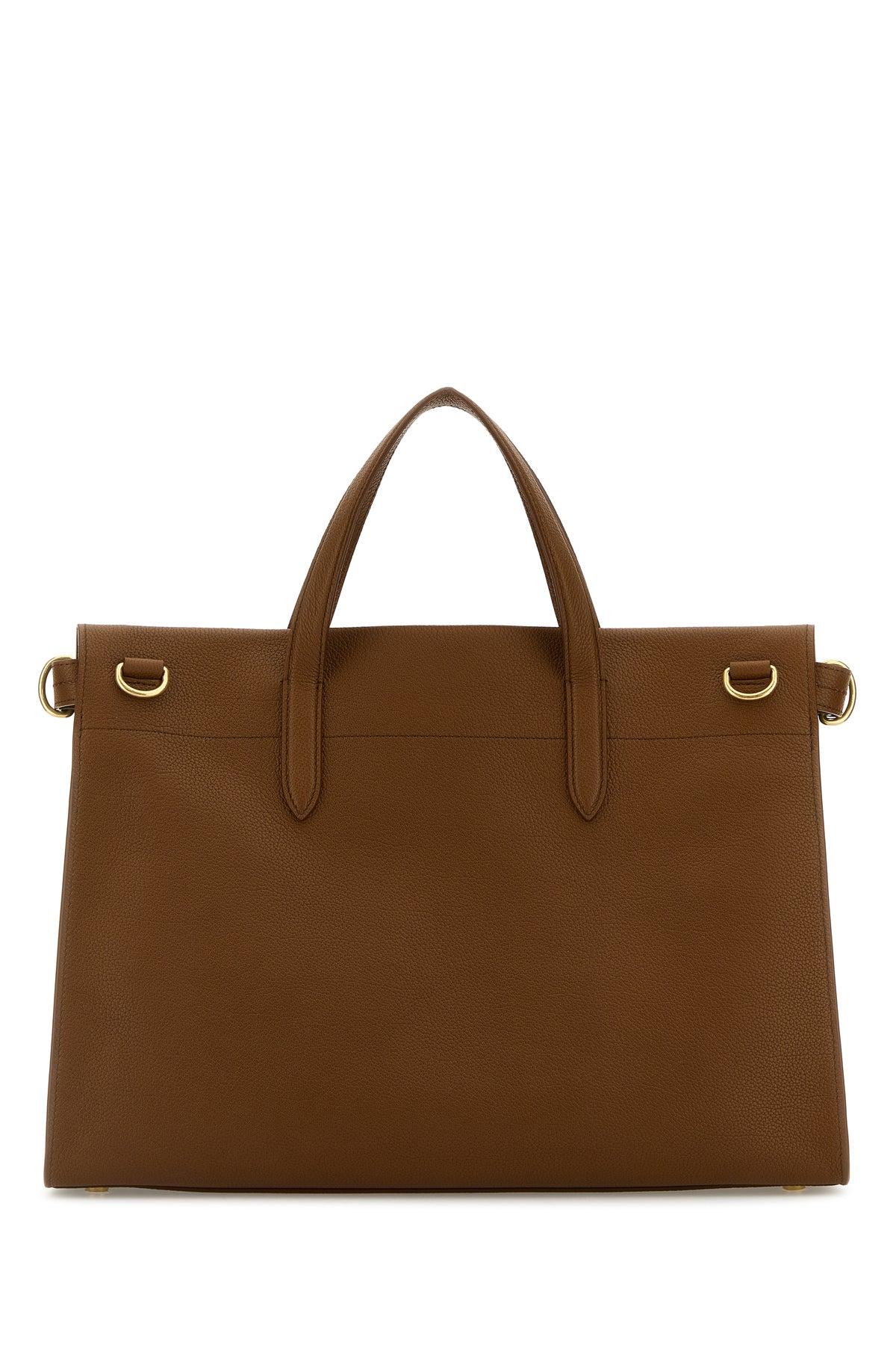 Burberry Caramel Leather Medium Cotswolds Handbag in Brown