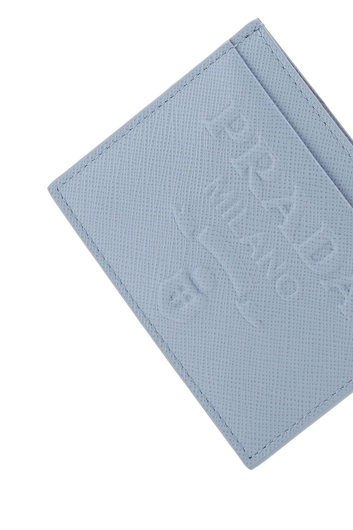 Prada Pastel Leather Card Holder in Light Blue (Blue) - Lyst