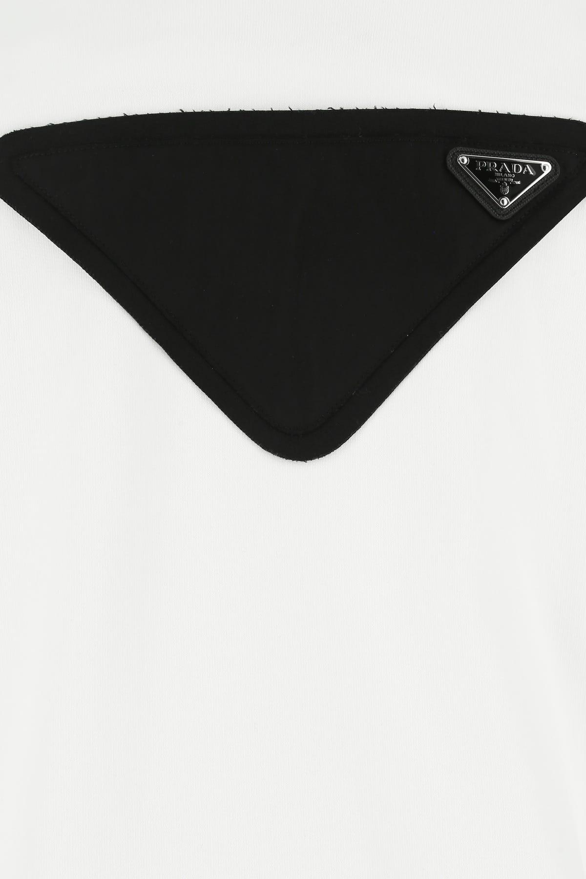 Prada White Cotton Oversize Sweatshirt | Lyst
