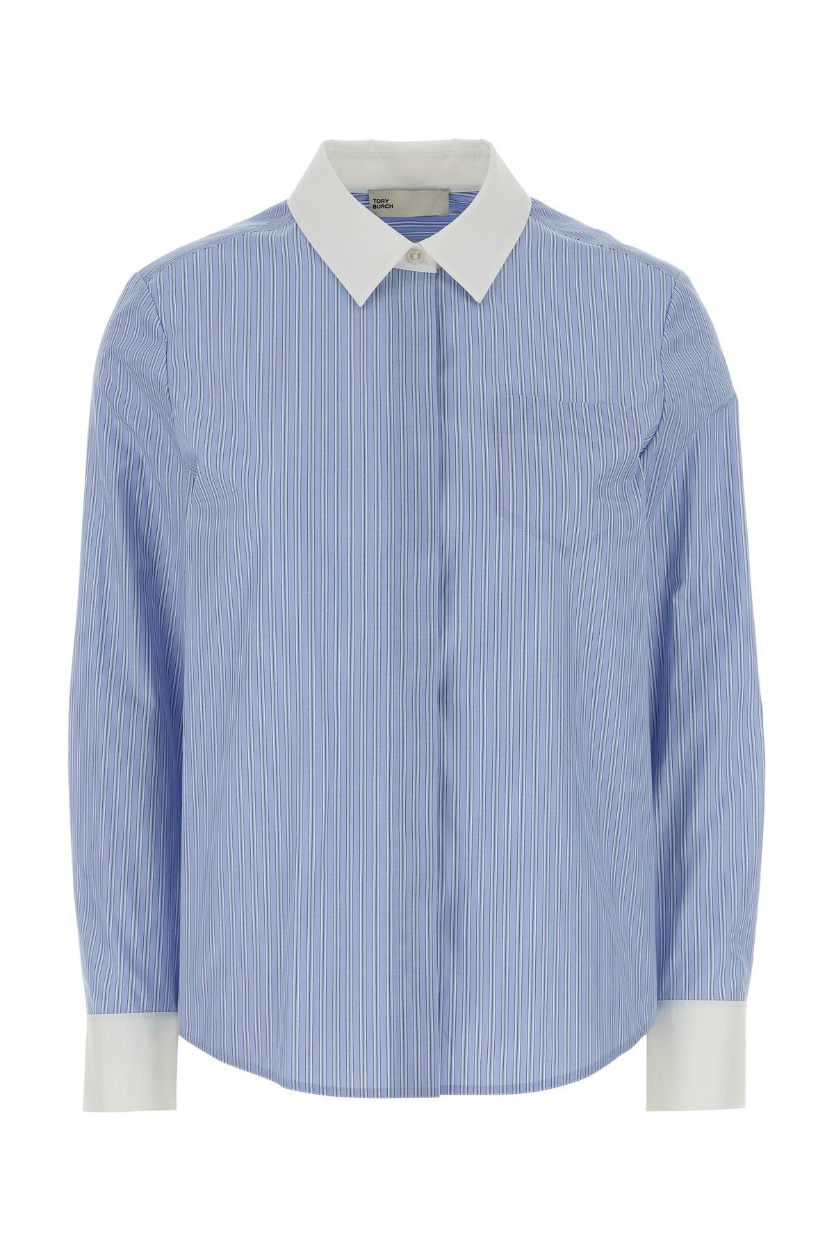 sachin and babi light blue dress Tory Burch Printed shirt dress - Black main image 0