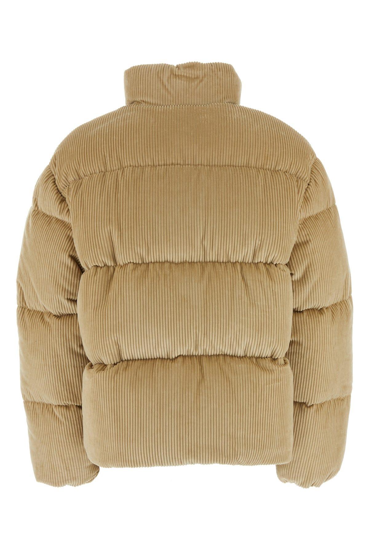 Miu Miu Corduroy Down Jacket in Natural | Lyst