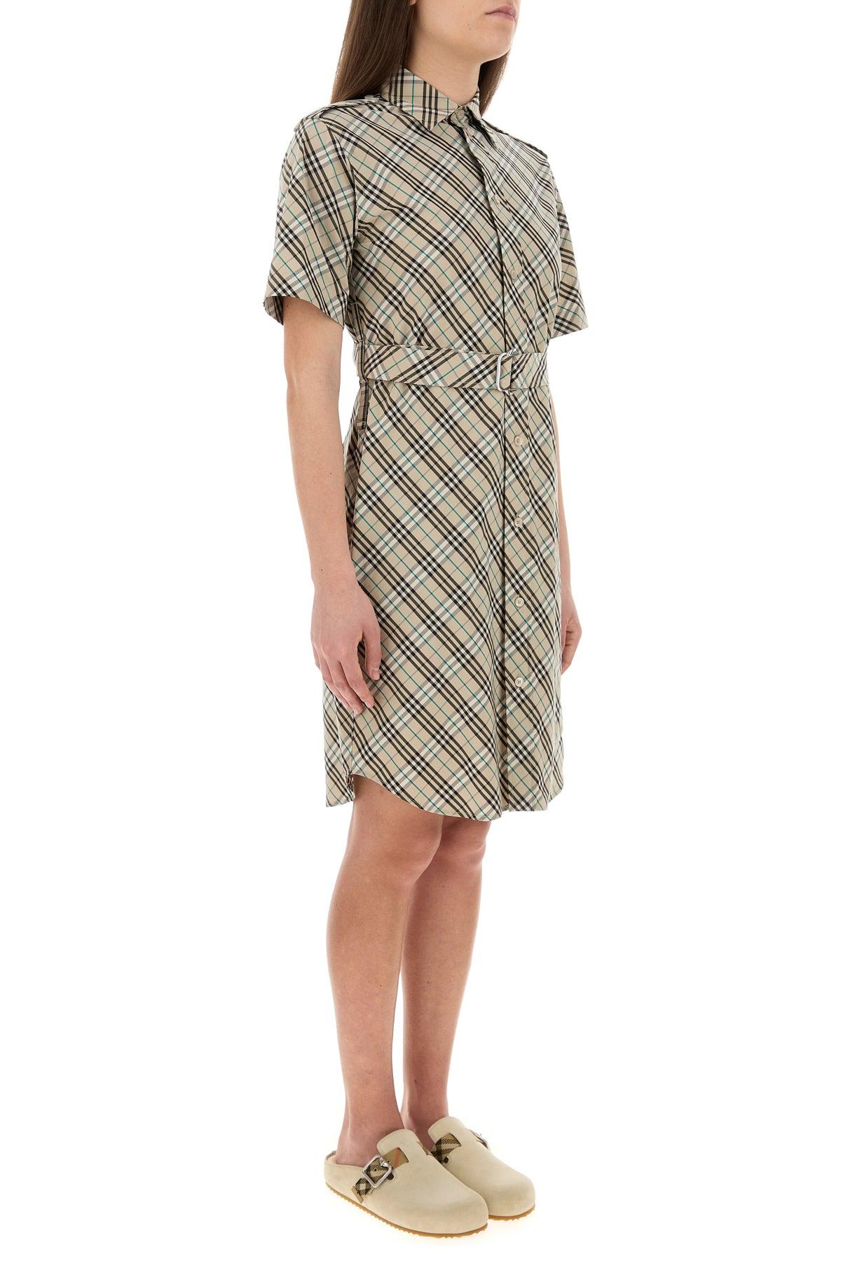 Burberry Embroidered Poplin Shirt Dress in White | Lyst UK