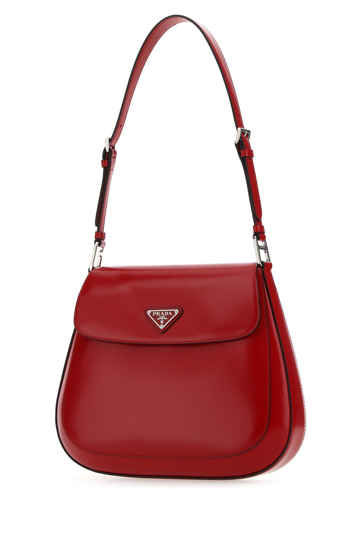 Designer - Pre-Loved Prada Leather Pocket Satchel - Red | M.catch.com.au