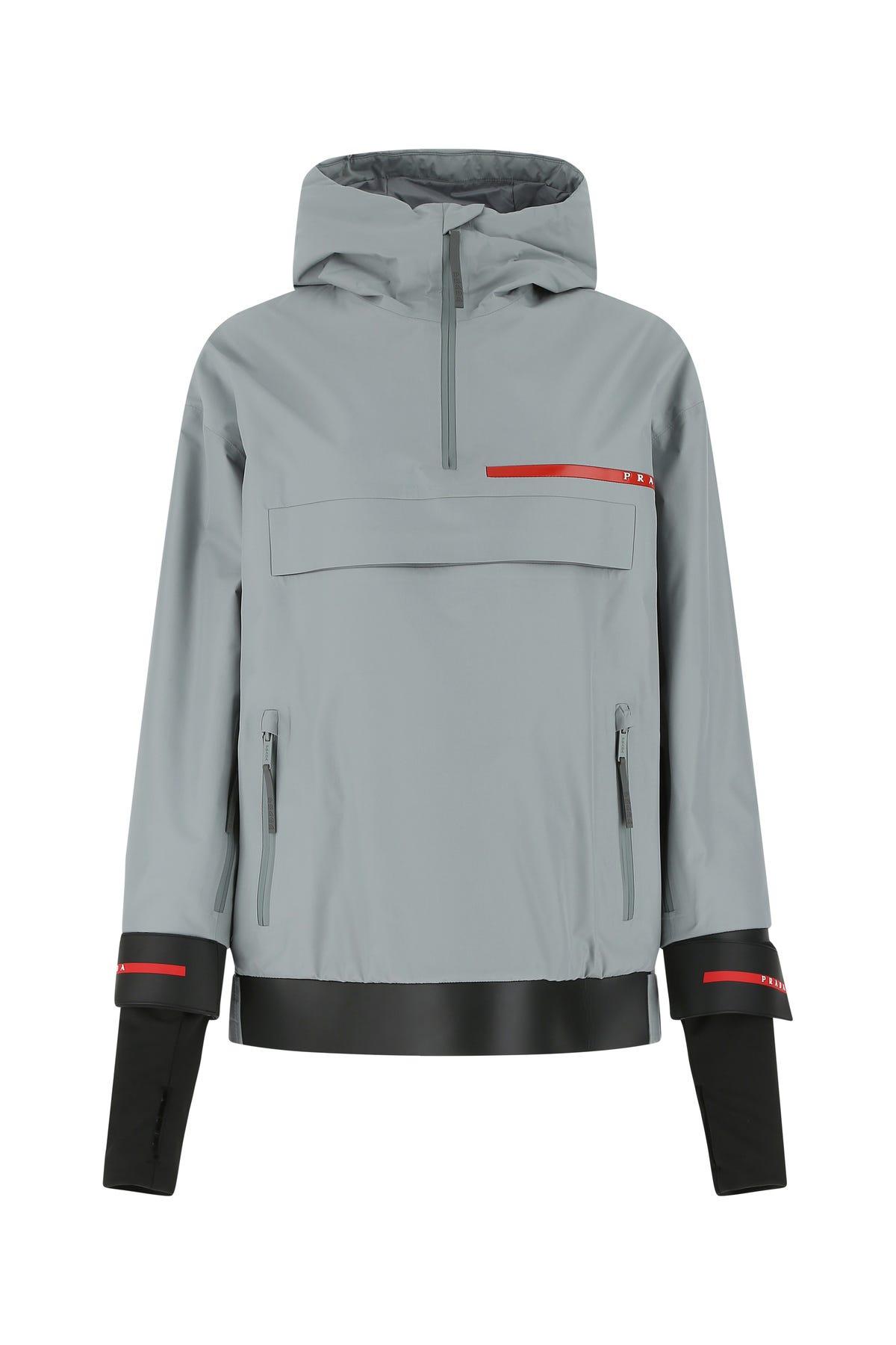 Prada Grey Gore-tex® Padded Jacket in Gray | Lyst