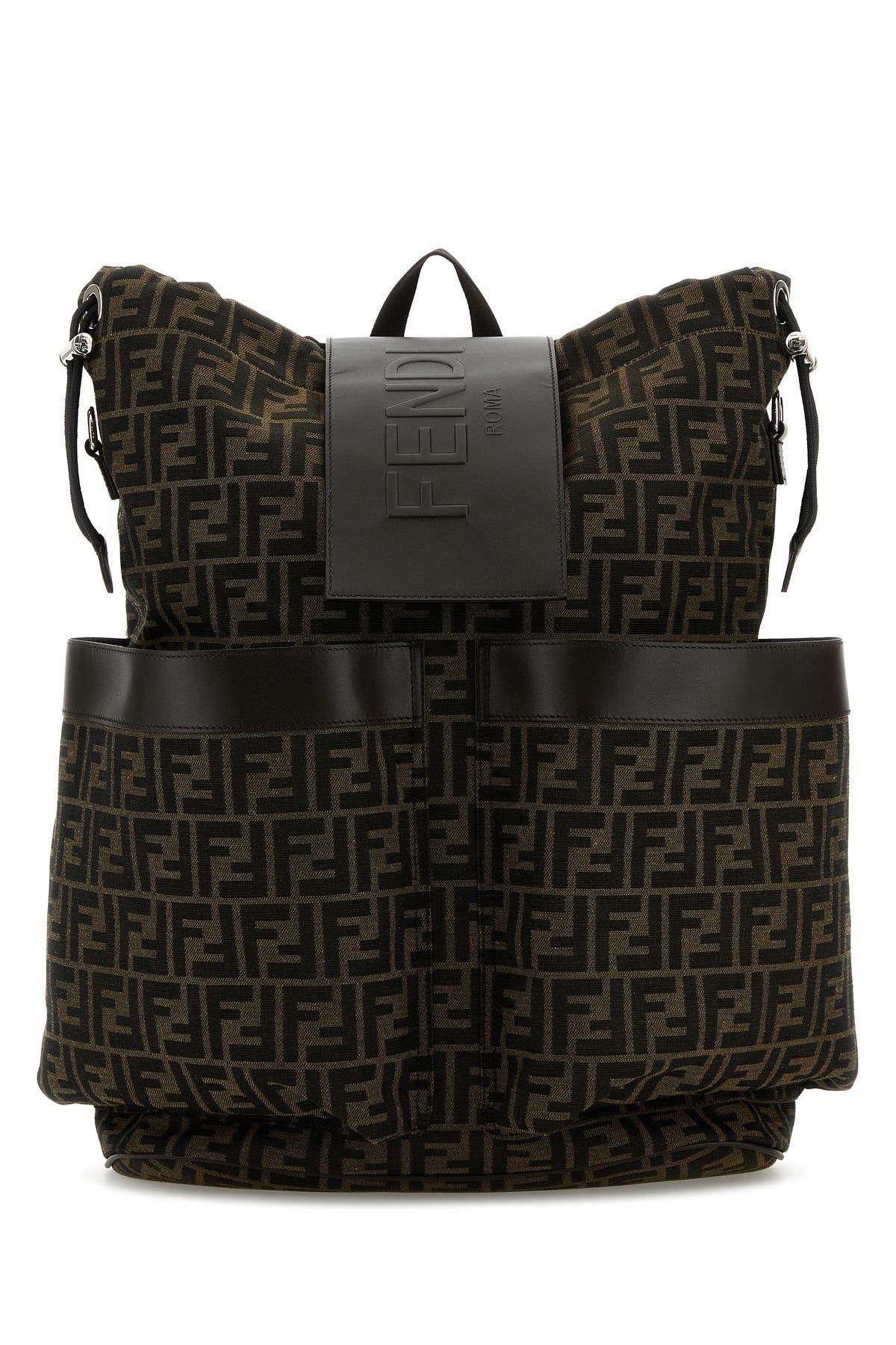 Fendi Jacquard FF Fabric Backpack in Black Lyst