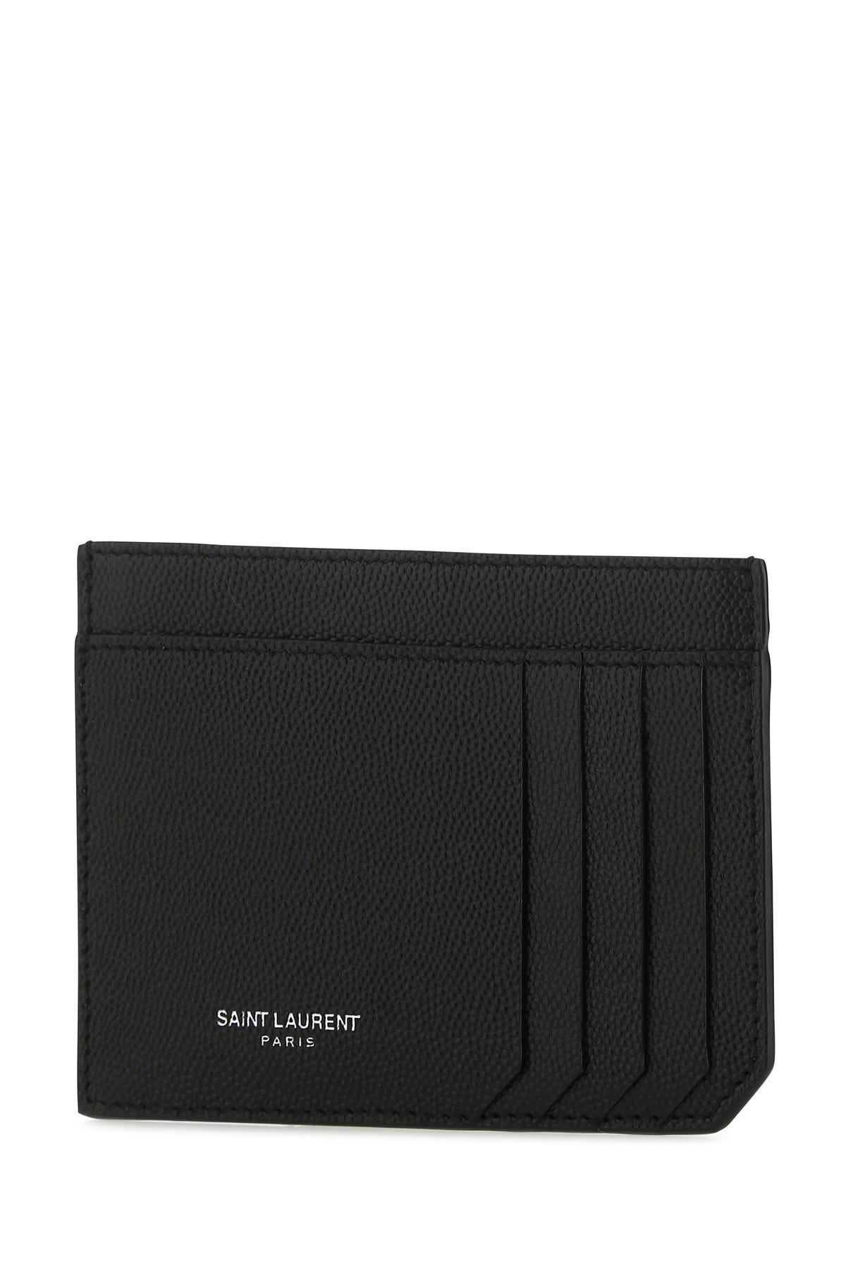 Saint Laurent Porta Carte In Pelle Nero in Black for Men
