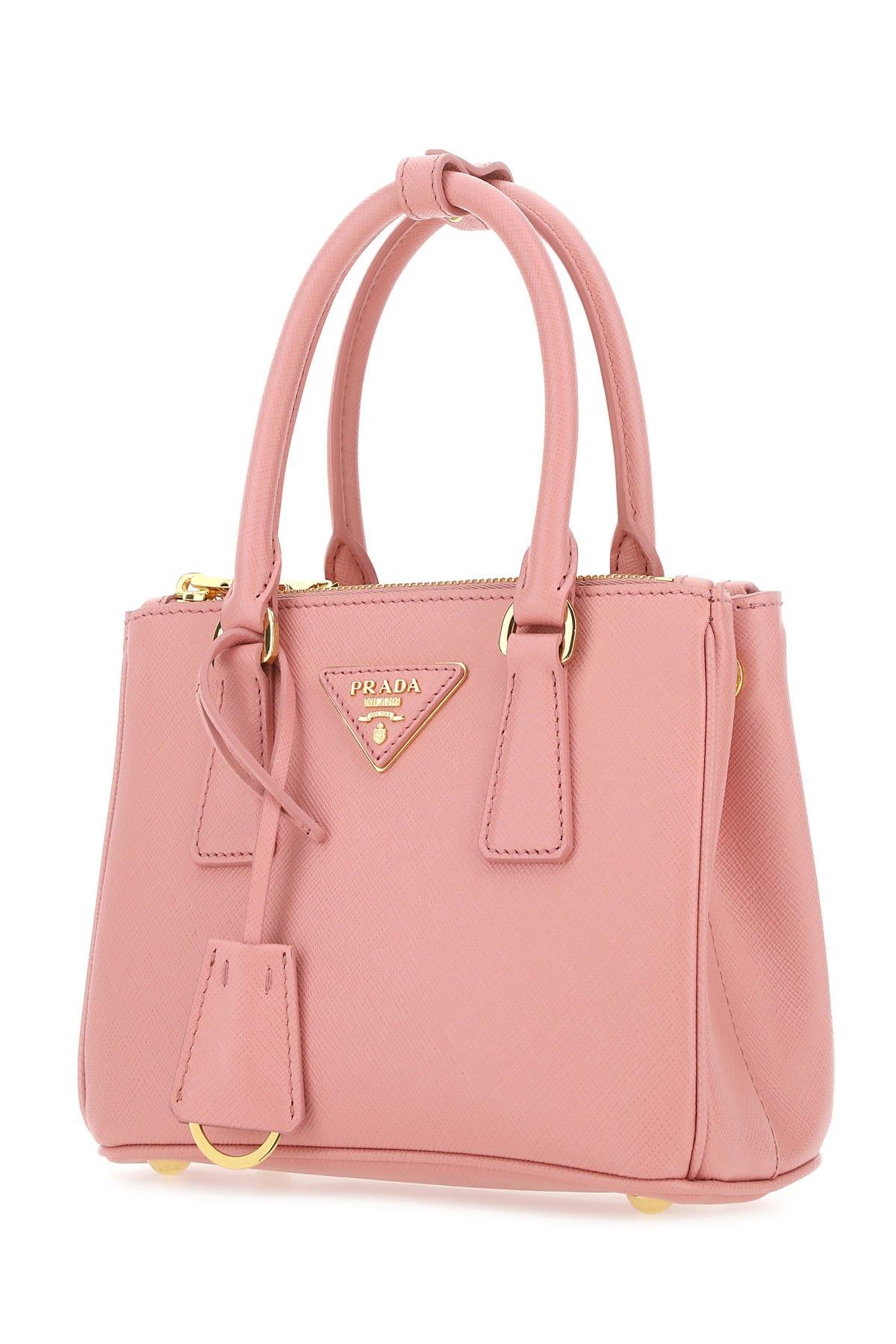 Prada Pink Leather Mini Galleria Handbag | Lyst