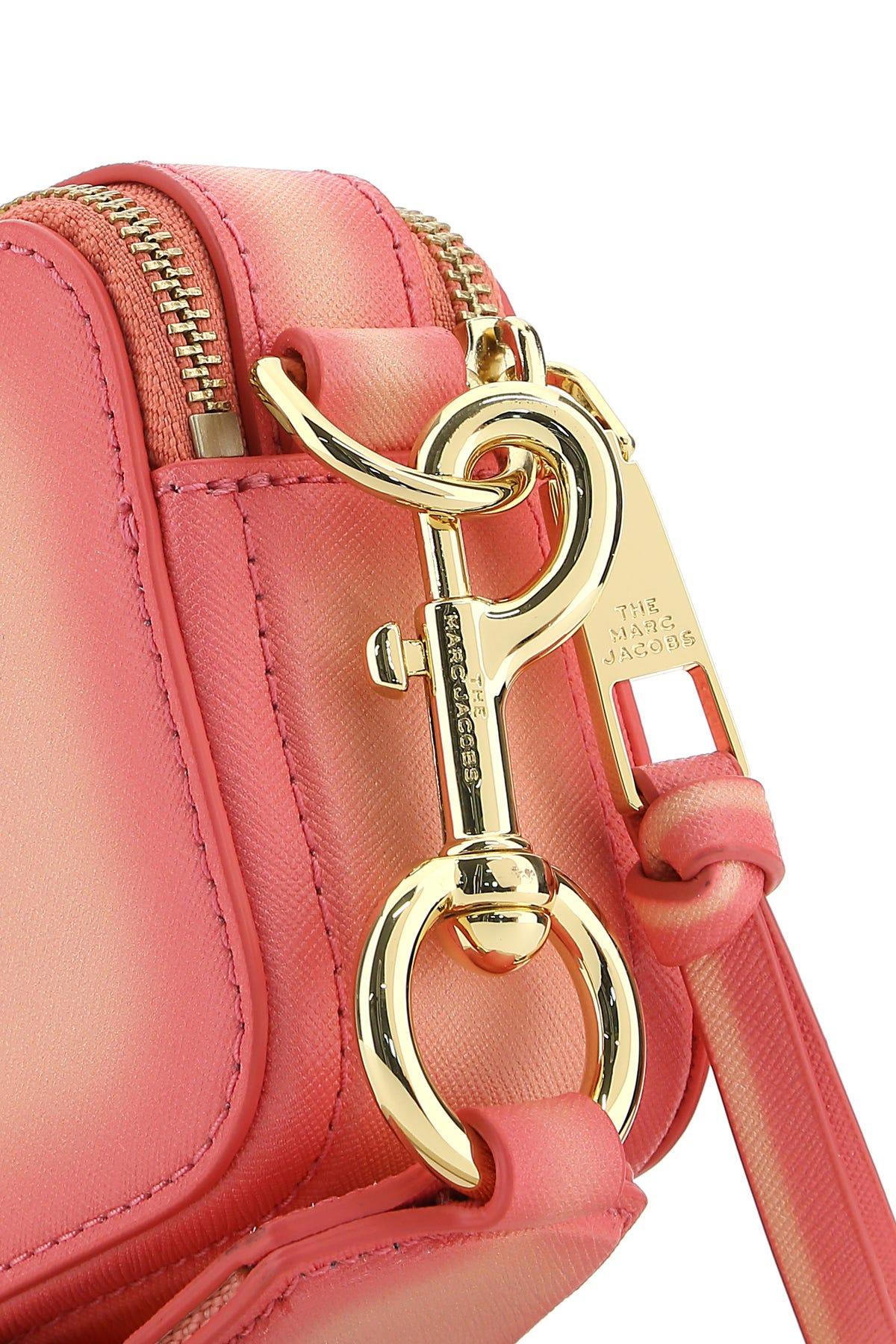 Marc Jacobs Two-tone Leather The Fluoro Edge Snapshot Crossbody Bag in Pink  | Lyst