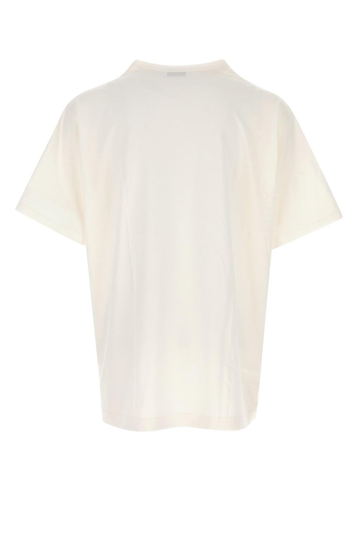 Tシャツ・カットソー Yohji Yamamoto White cotton oversize t-shirt (HPT65993 1) Yohji Yamamoto White Cotton Oversize T-shirt | italist