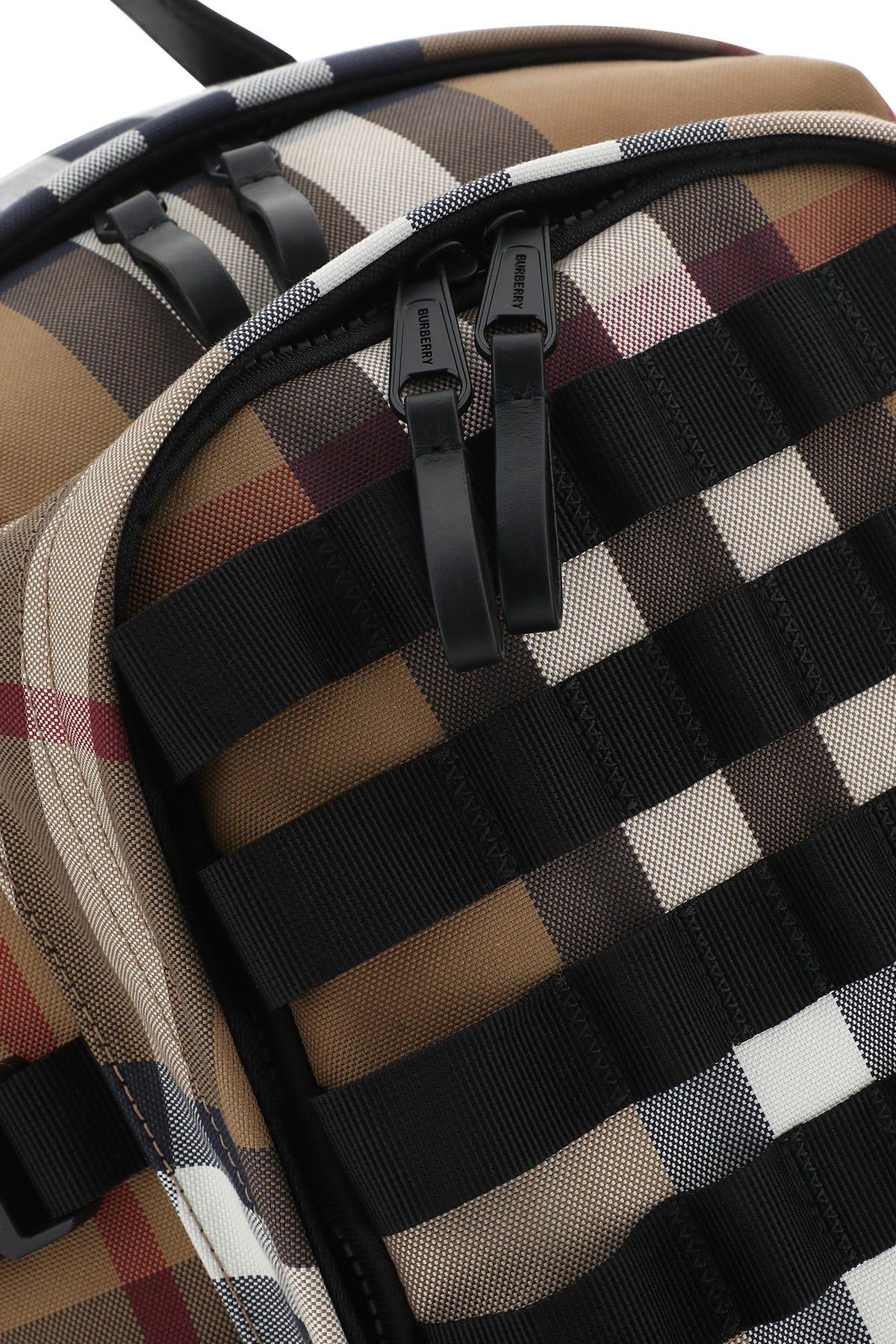 Burberry Embroidered Canvas Rockford Backpack in Black for Men Lyst