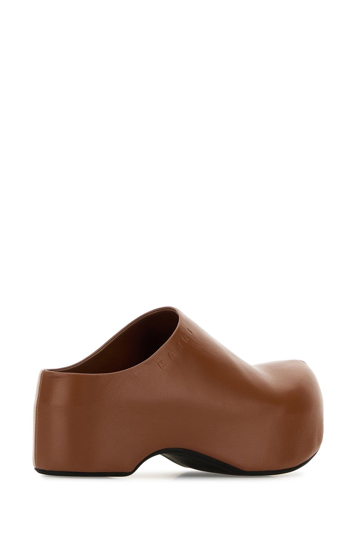 サンダル・ミュール MARNI CARAMEL NAPPA LEATHER MULES Marni Mule shoes for Women | Online Sale up to 83% off | Lyst